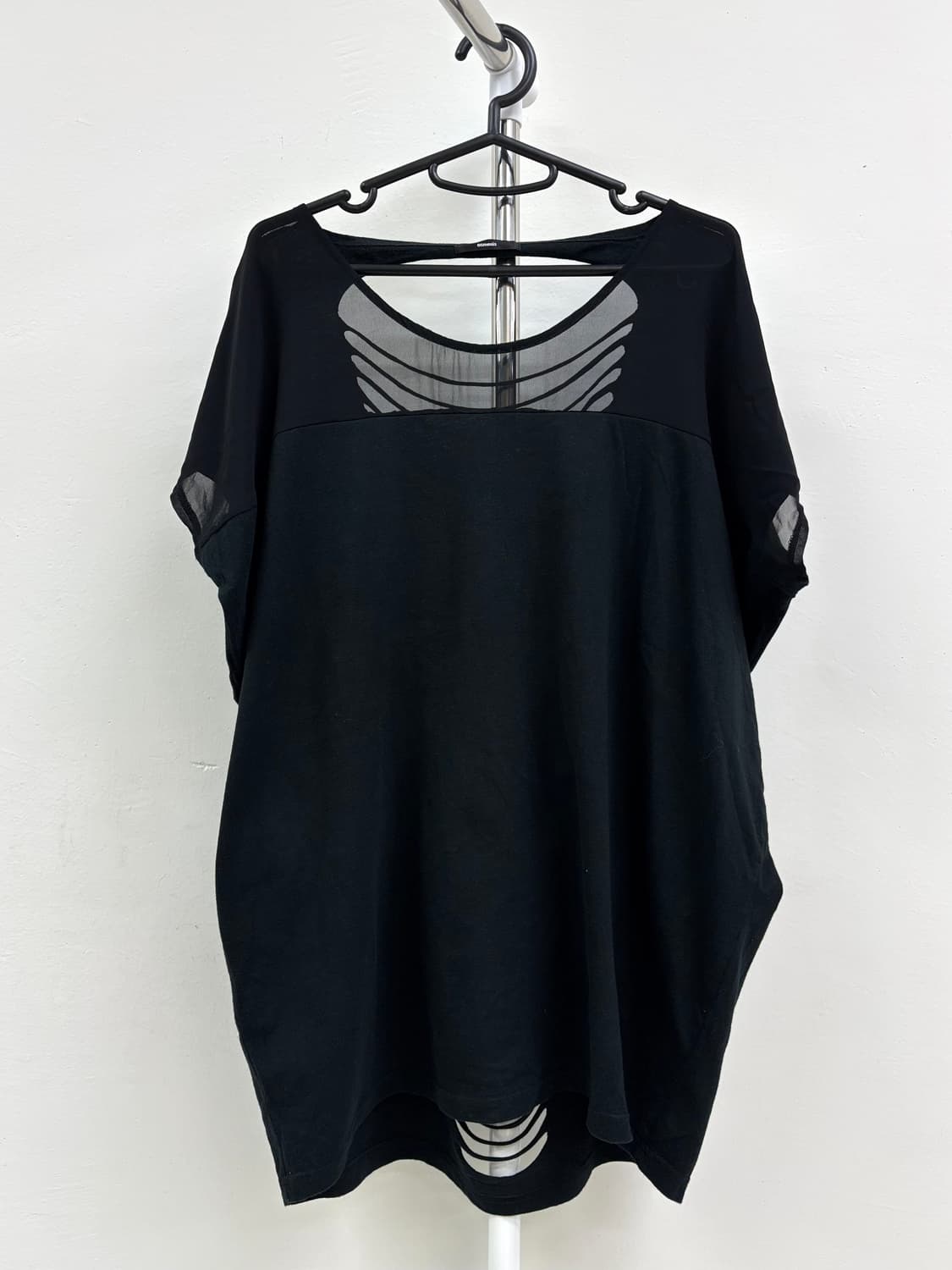 빈티지 블랙 그런지 반소매 티셔츠 상품이미지6