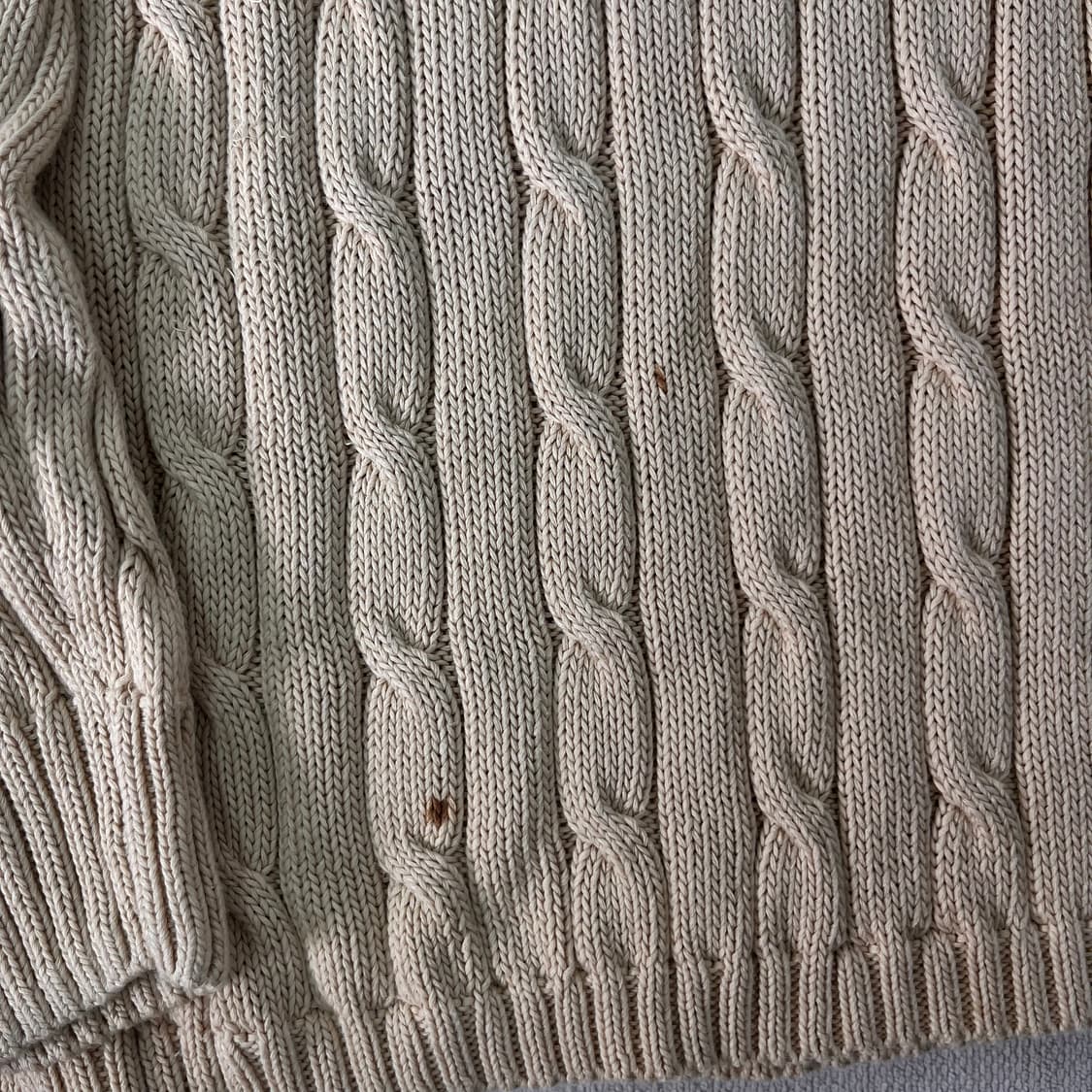 W 95 폴로랄프로렌 꽈배기 브이넥 니트 상품이미지5