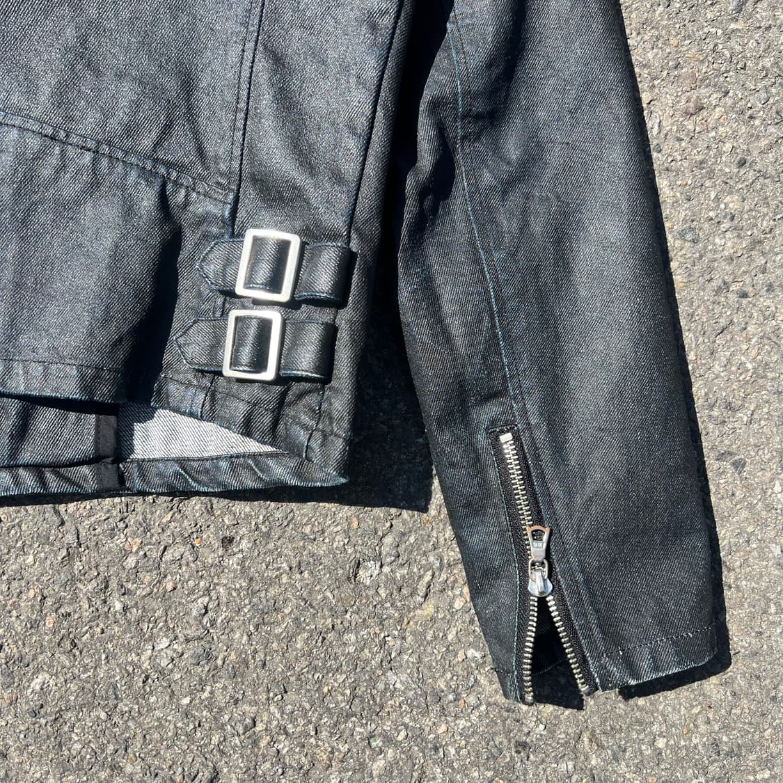 NO ID 코팅 데님 라이더 자켓 상품이미지8