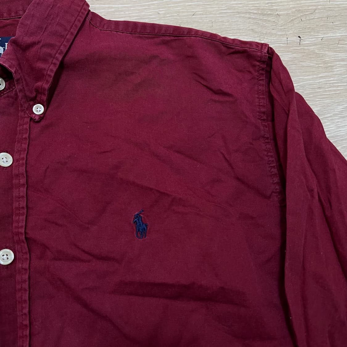 폴로 랄프로렌 스몰포니 버튼다운 긴팔셔츠 [와인] L/100 상품이미지4