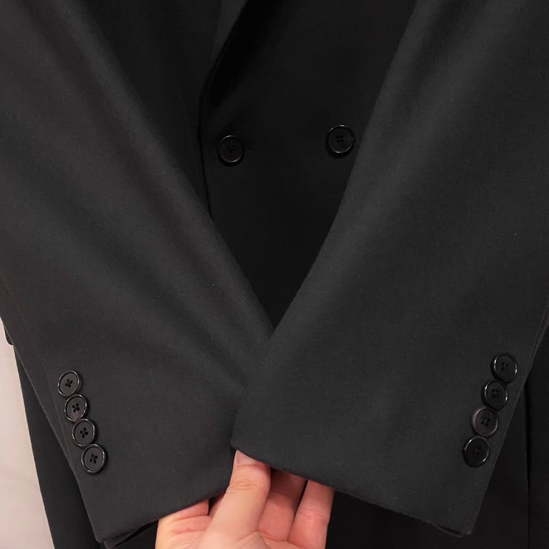 질스튜어트 뉴욕 울 캐시미어 더블 코트 챠콜그레이 상품이미지5