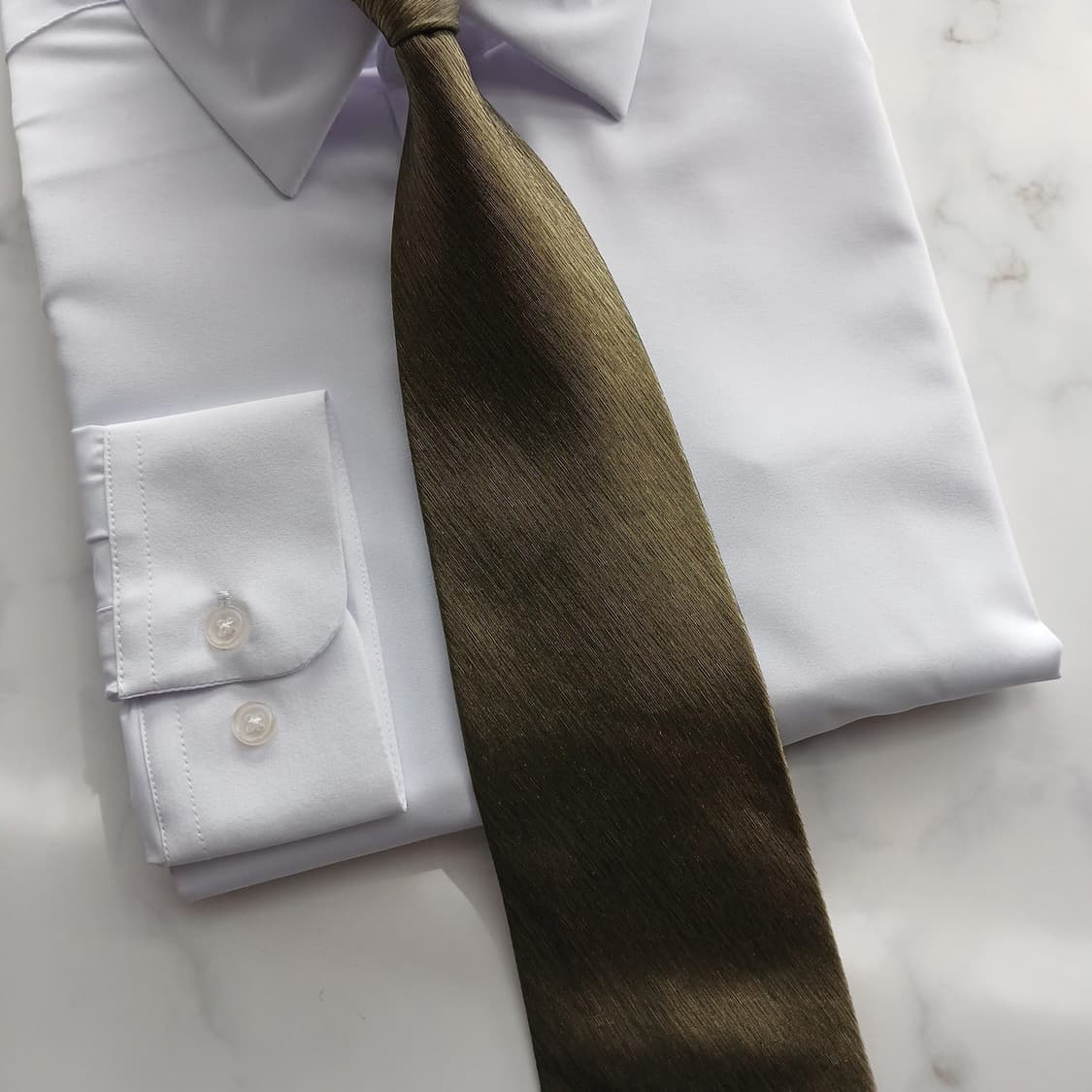 아쿠아스큐텀 실크 브론즈 패턴 넥타이 9.7cm A+등급 A18454
 상품이미지5