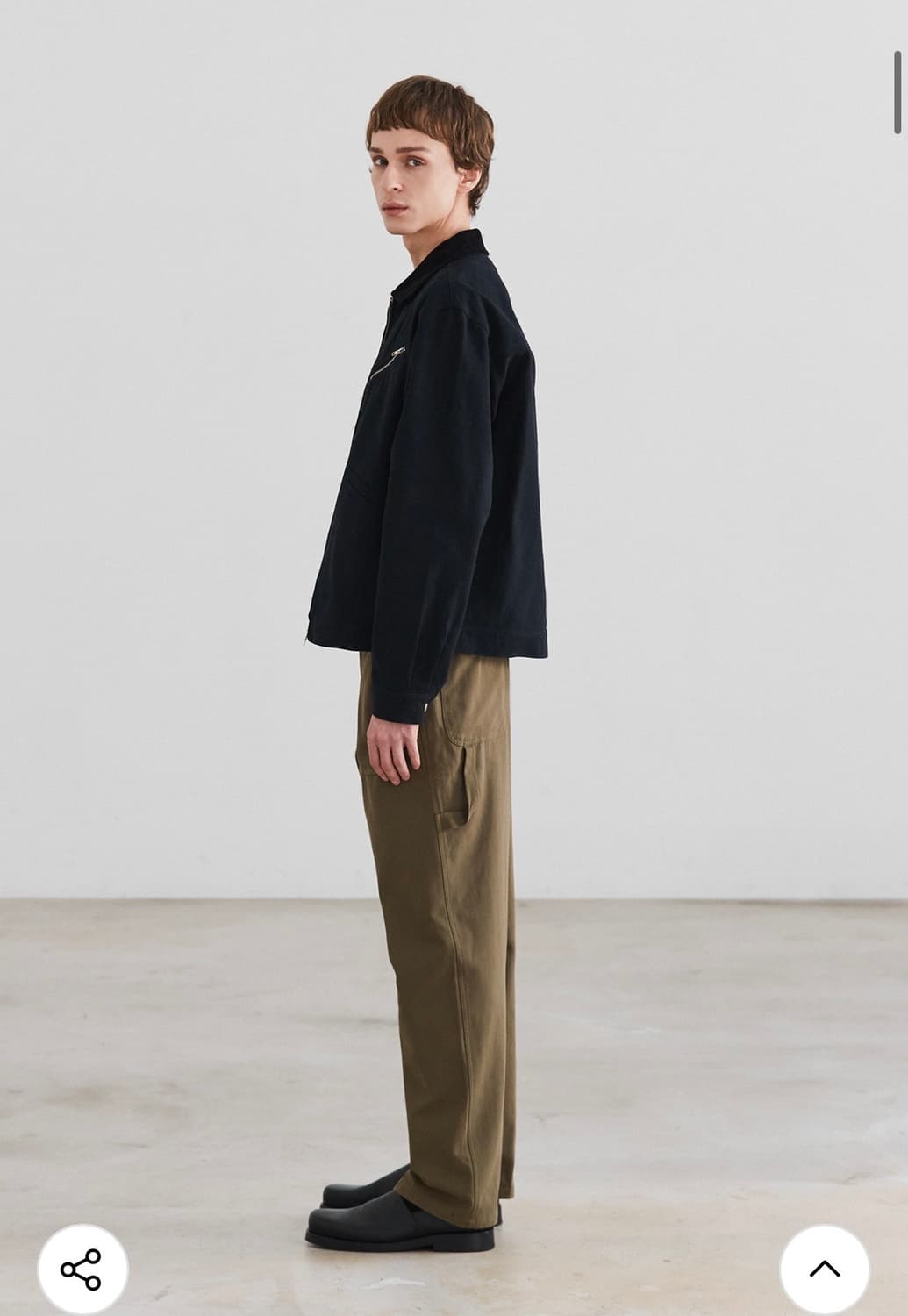 [택O 새상품] 르아르 클래식 워시드 워크 자켓 (블랙, L) 상품이미지3