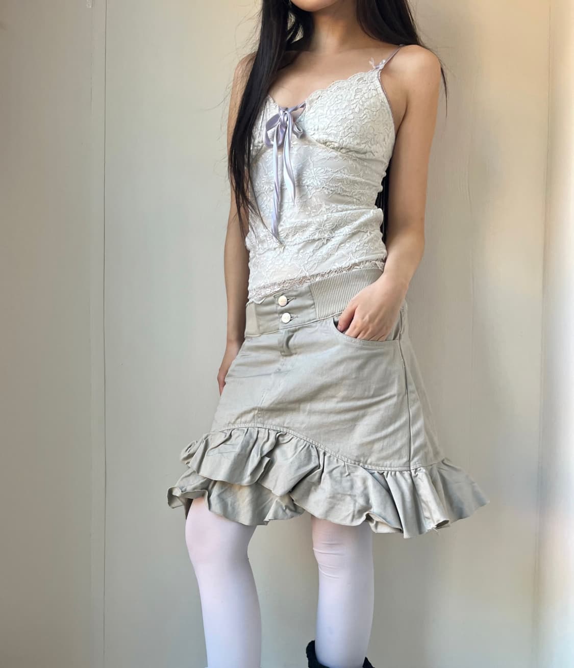 Balloon mute gray skirt 상품이미지3