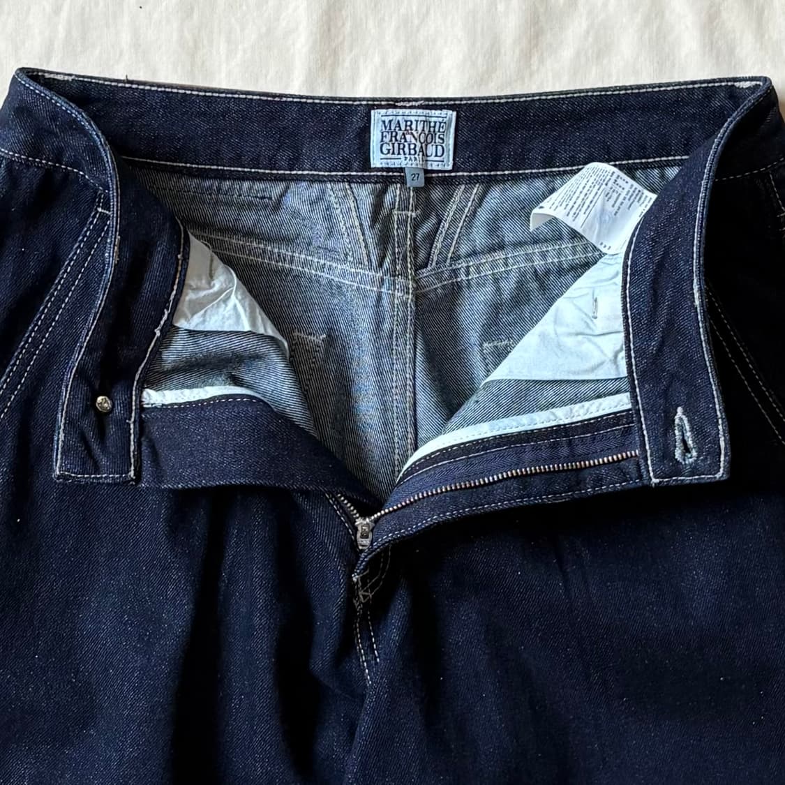 [30] 마리떼 프랑소와 저버 턱 와이드 데님 팬츠 상품이미지5