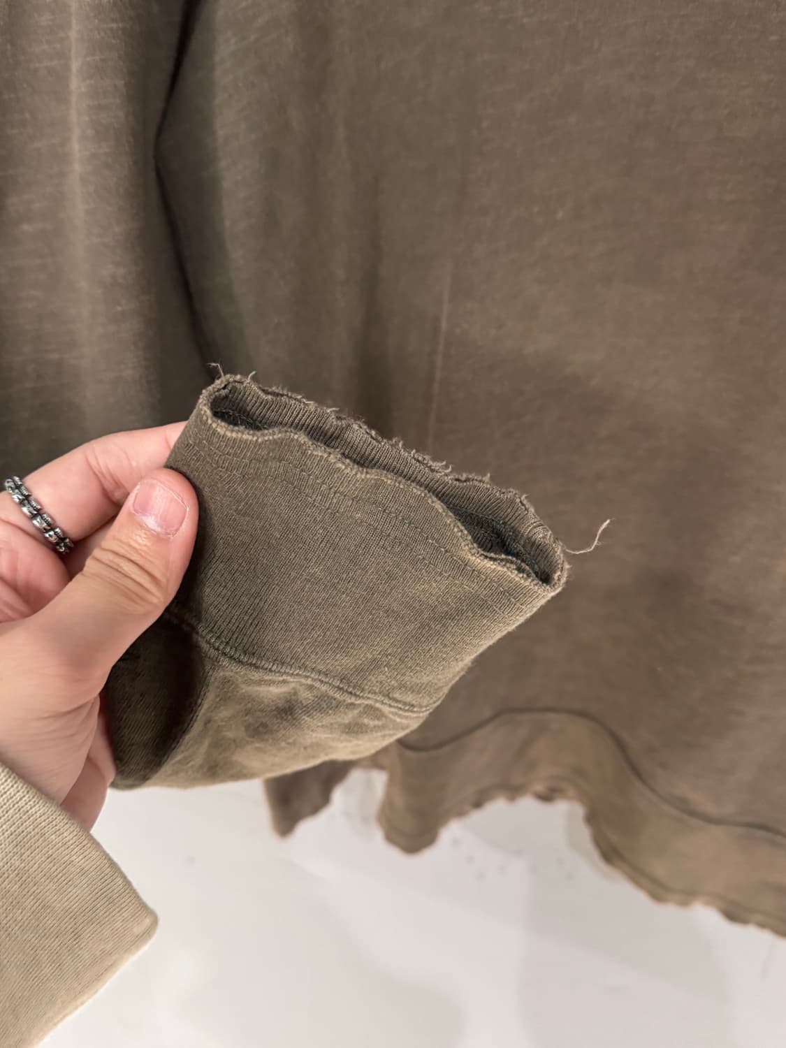 Beams 빔즈 디스트레스드 레터링 롱슬리브  상품이미지7