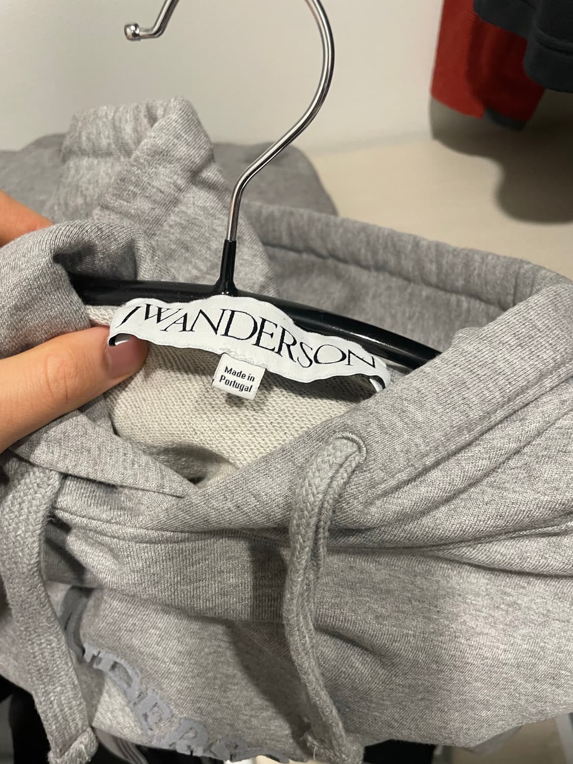 Jw anderson 로고 자수 후디 m 사이즈 상품이미지4