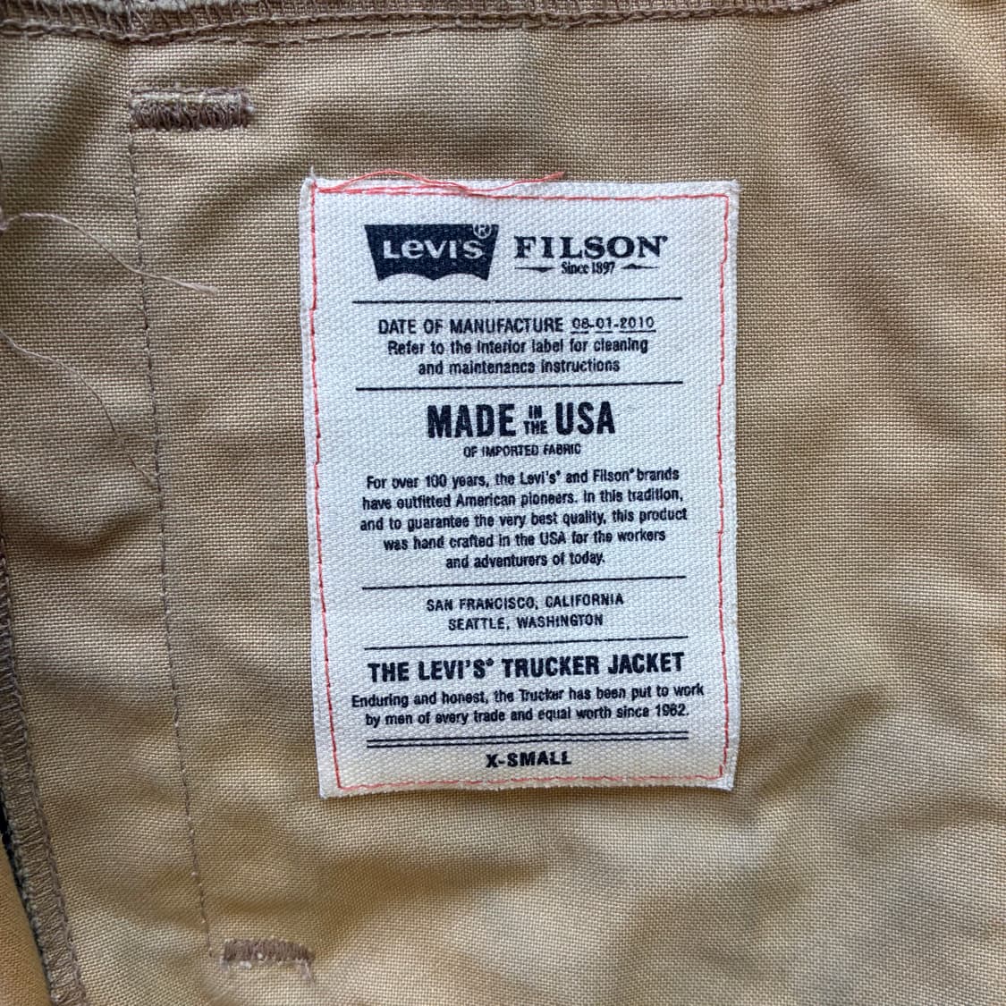 2011 리바이스X필슨 왁스 코팅 트러커 자켓 상품이미지4