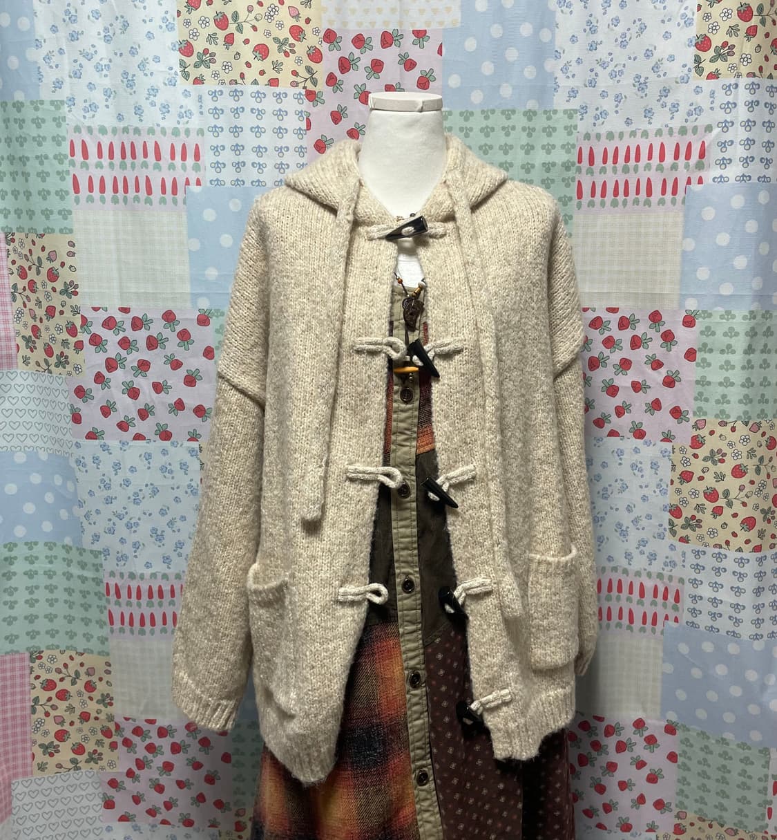 모리걸 체크원피스 세트 상품이미지3