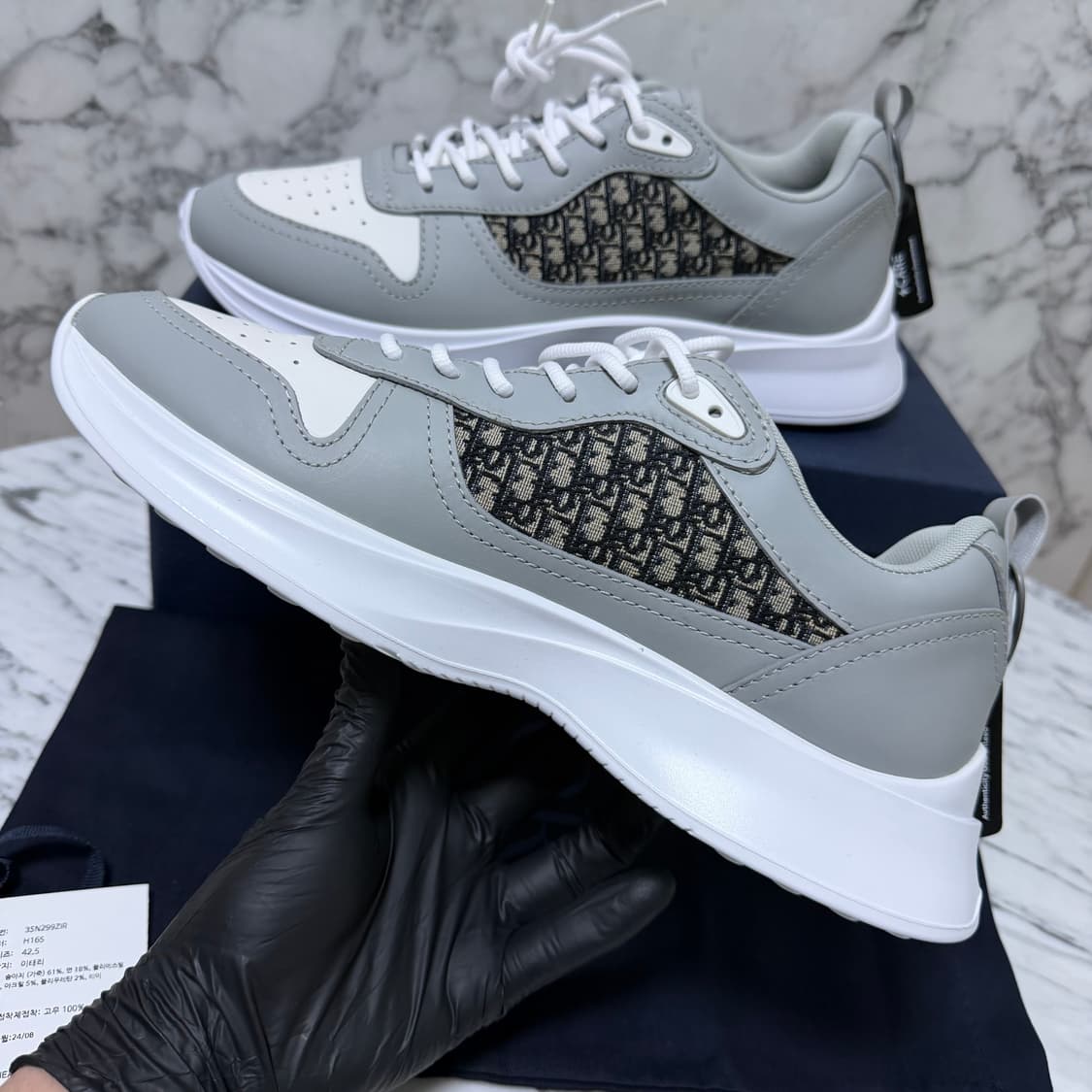 [새상품/42.5] 디올 오블리크 b25 스니커즈 상품이미지4