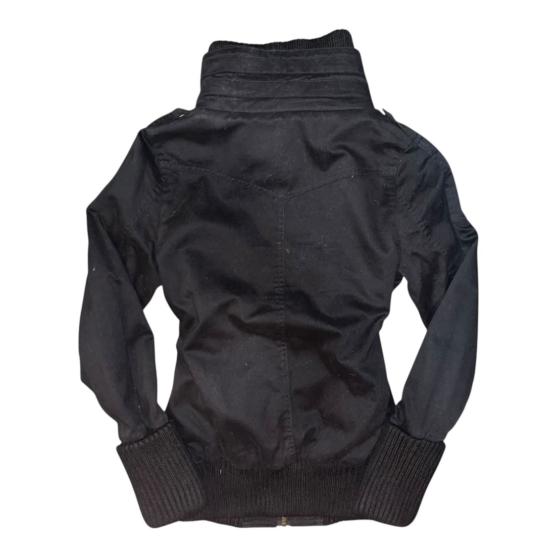 넥버클 니트소매 면자켓 y2k갸루펑크 상품이미지4