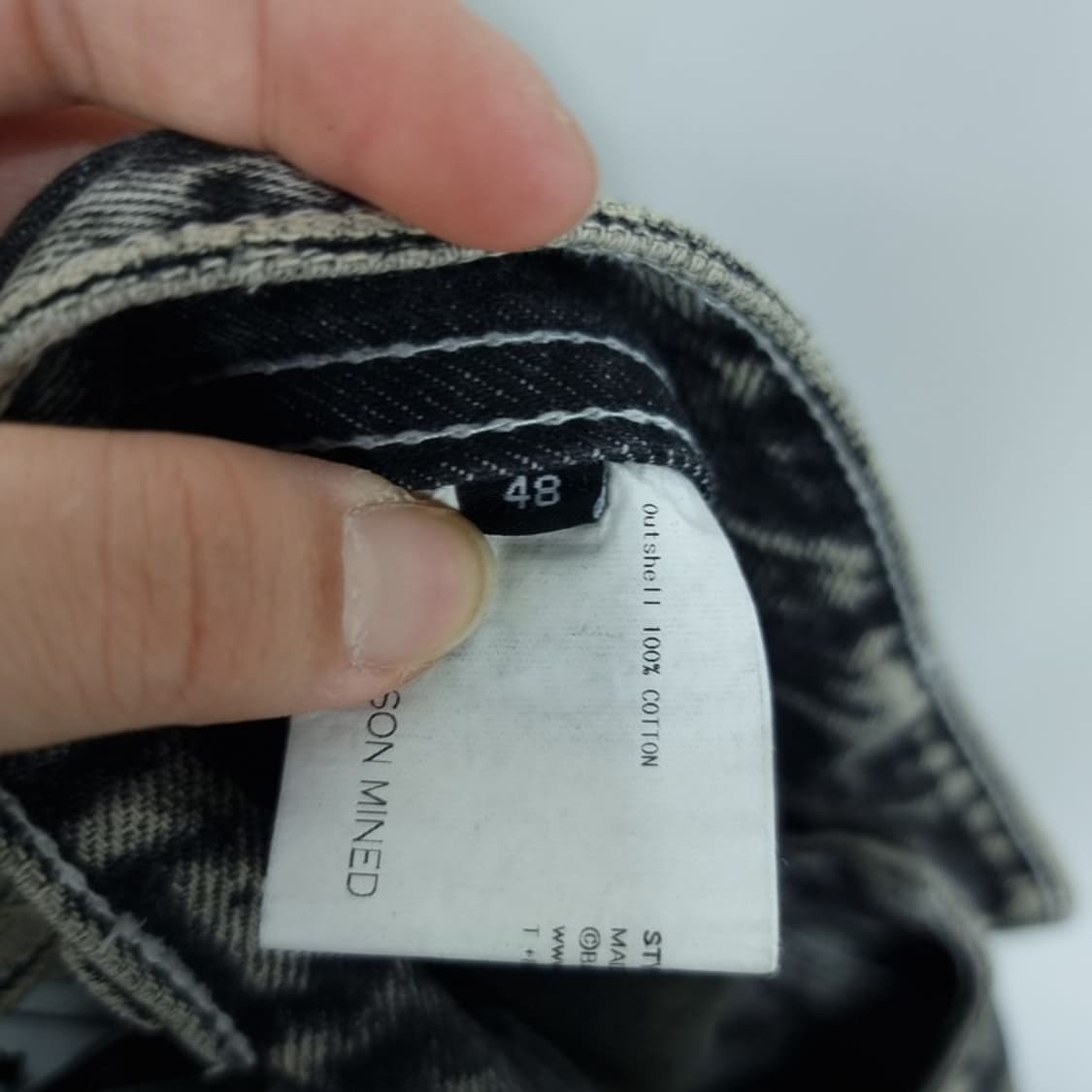 [메종미네드] 스톤 워싱 카펜터 데님 팬츠 청바지 M18195 상품이미지8