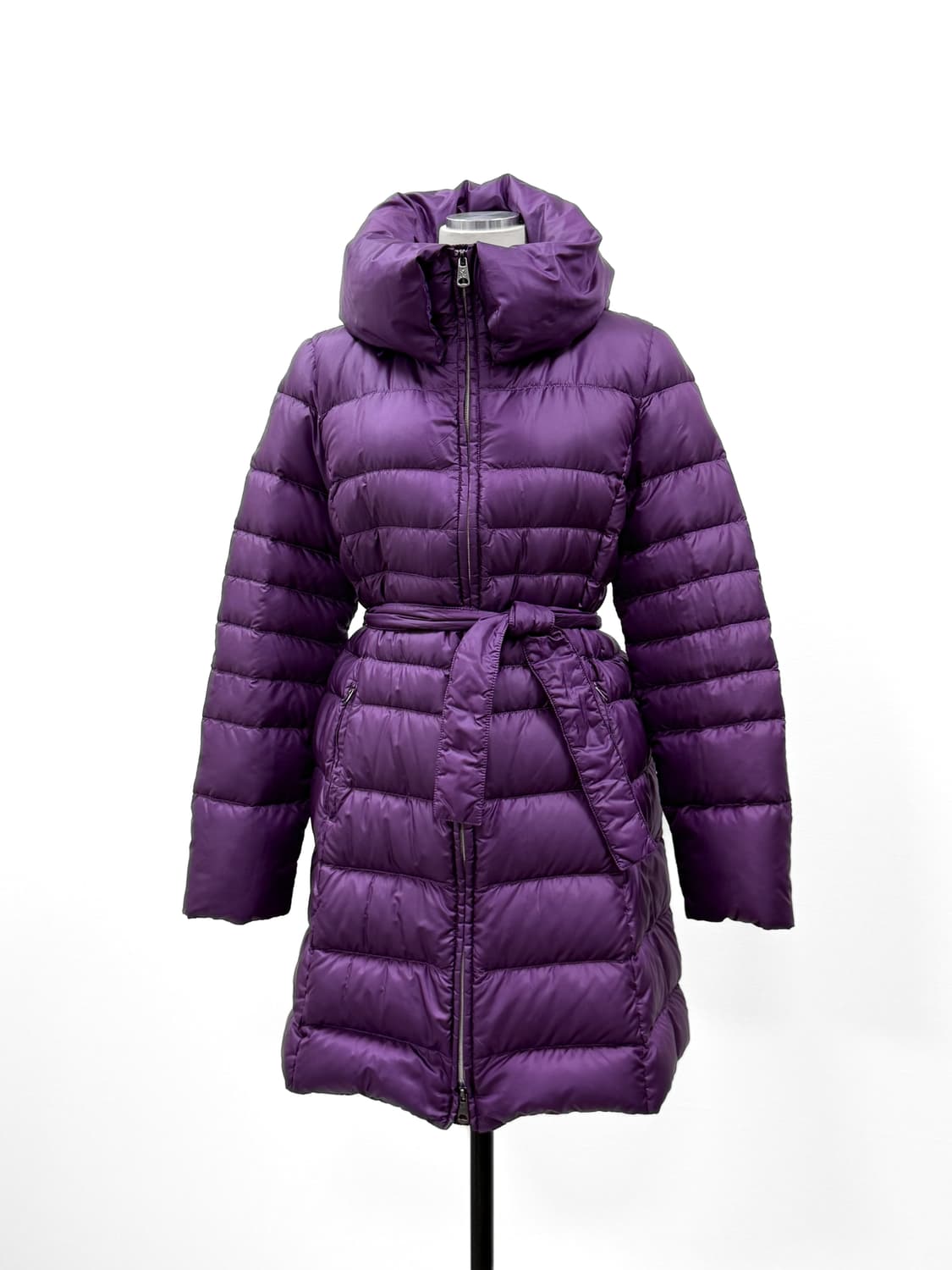 막스마라 WEEKEND LINE 퍼플 라이트 구스다운 벨티드 코트 상품이미지5