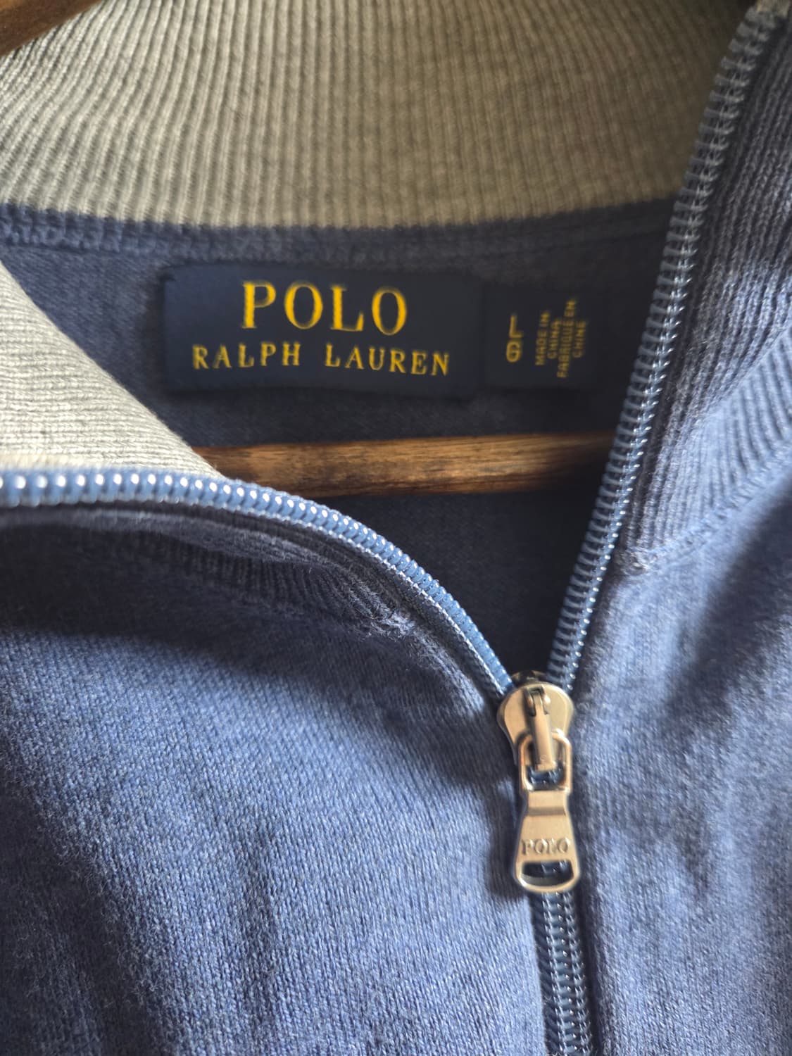 폴로 랄프로렌 네이비 코튼 니트 집업 자켓 L 100~105 상품이미지4