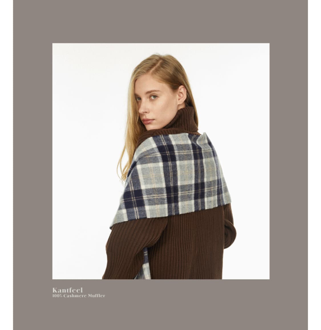 미착용 KANTFEEL 칸트필 양면 캐시미어 머플러 상품이미지2