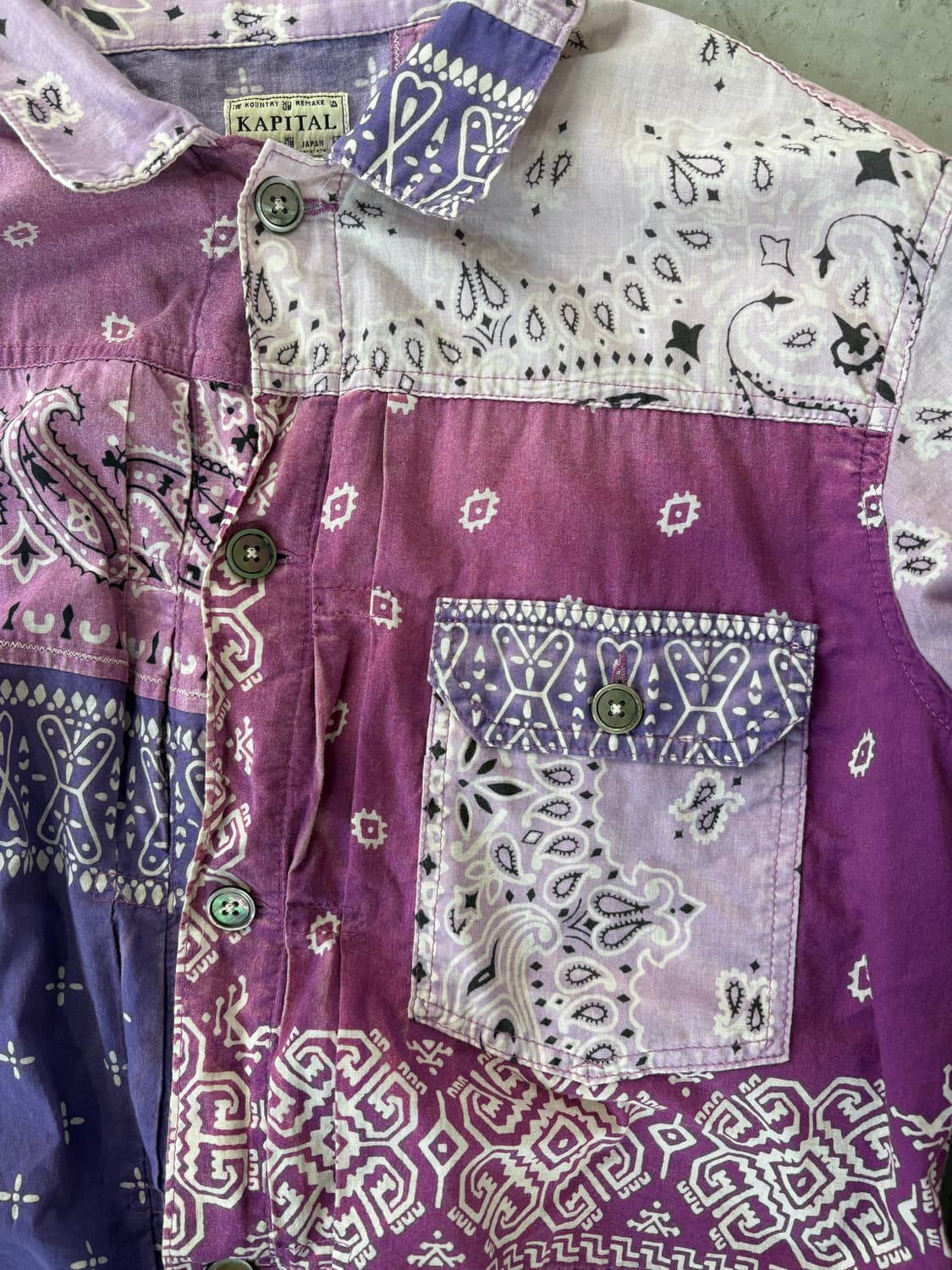 캐피탈 반다나 패치워크 셔츠 상품이미지4