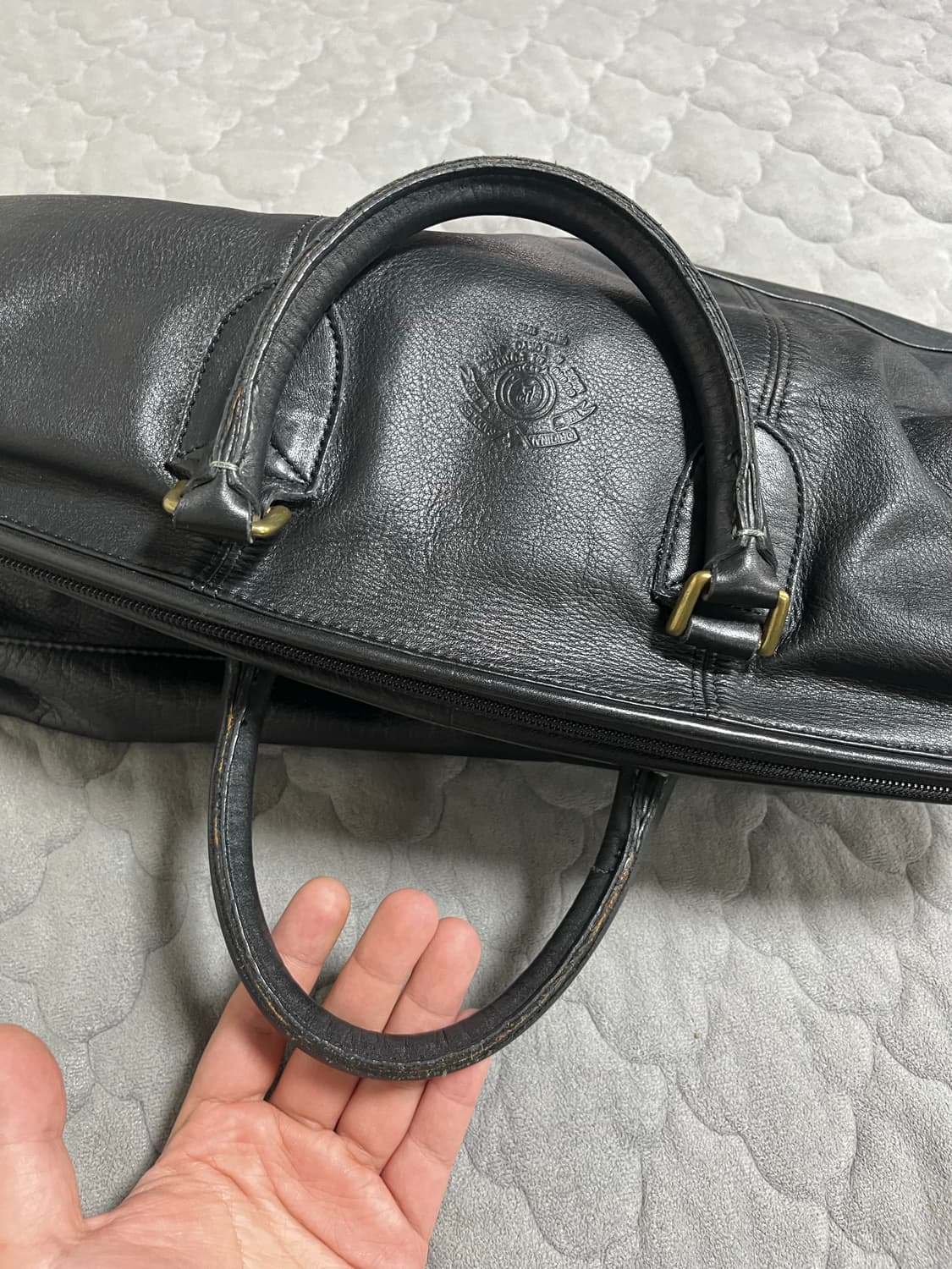 PORTER 요시다포터 세르비노 보스턴백 레더백 블랙  상품이미지4