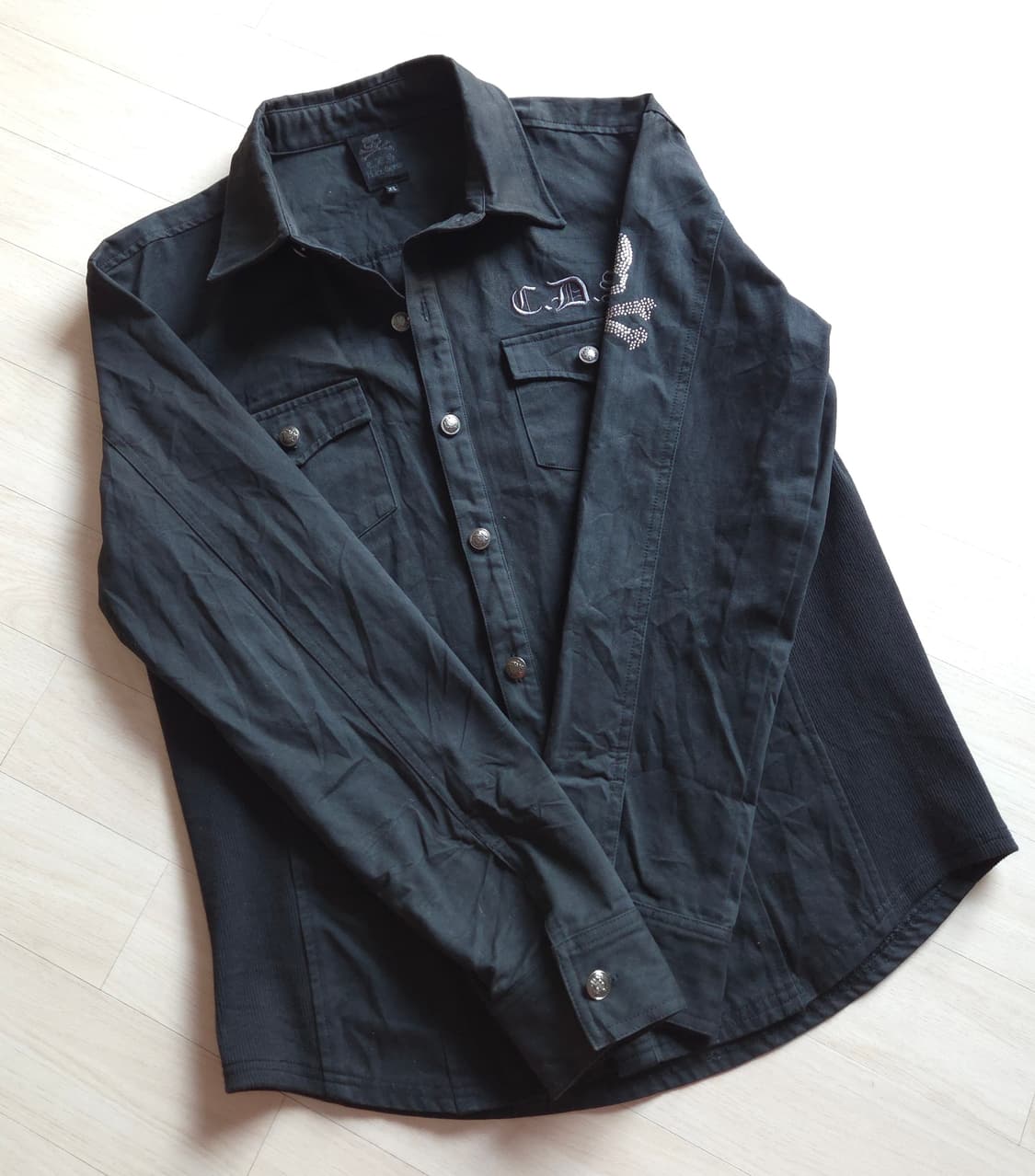 스터드 스컬 펑크 나나깔 무채색 코디 세트 상품이미지7