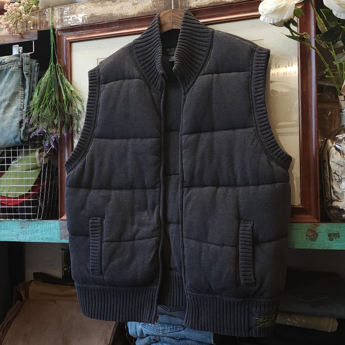 폴로 패딩 베스트 헤비 코튼 립 베스트 그레이 xl 상품이미지2