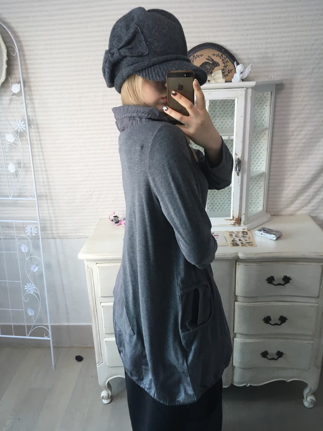 일본빈티지 차콜 Y2K 포켓 롱 슬리브 상품이미지3