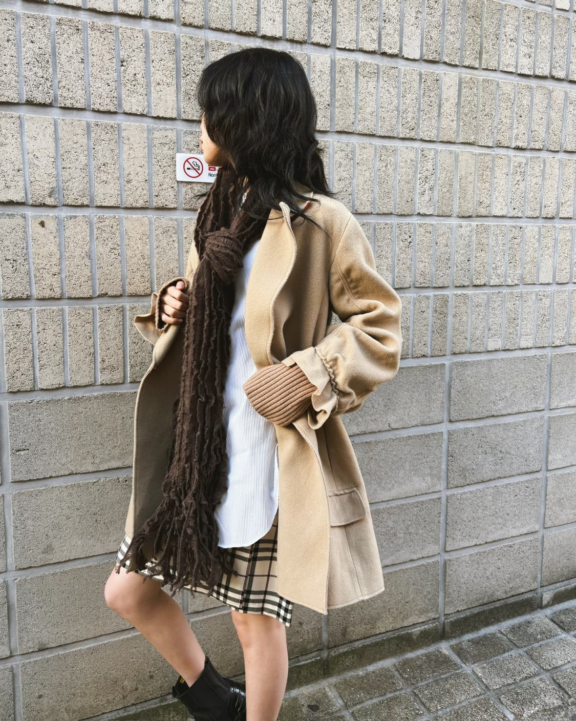 언더커버 드레이프 디테일 워머 더블 코트 상품이미지6