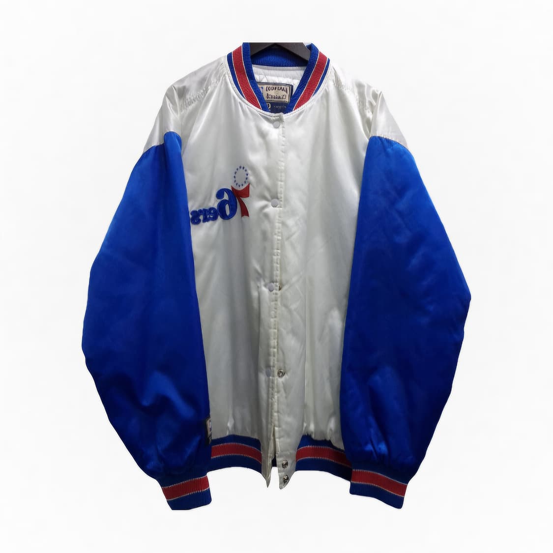 NBA 필라델피아 세븐티식서스 하드우드 클래식 사틴 바시티 자켓 L 상품이미지1