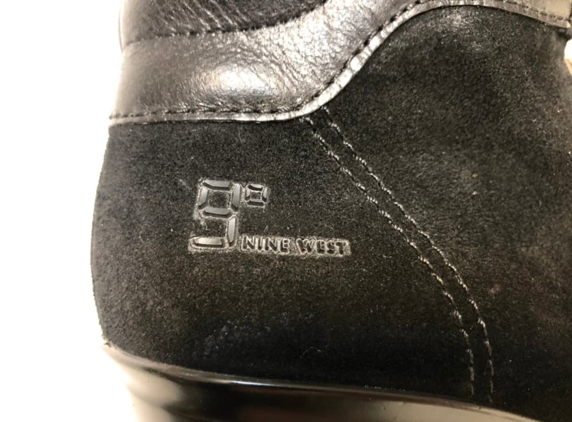 나인웨스트ㅡ천연가죽 웨지힐 부츠 230/양털/새수준 상품이미지5
