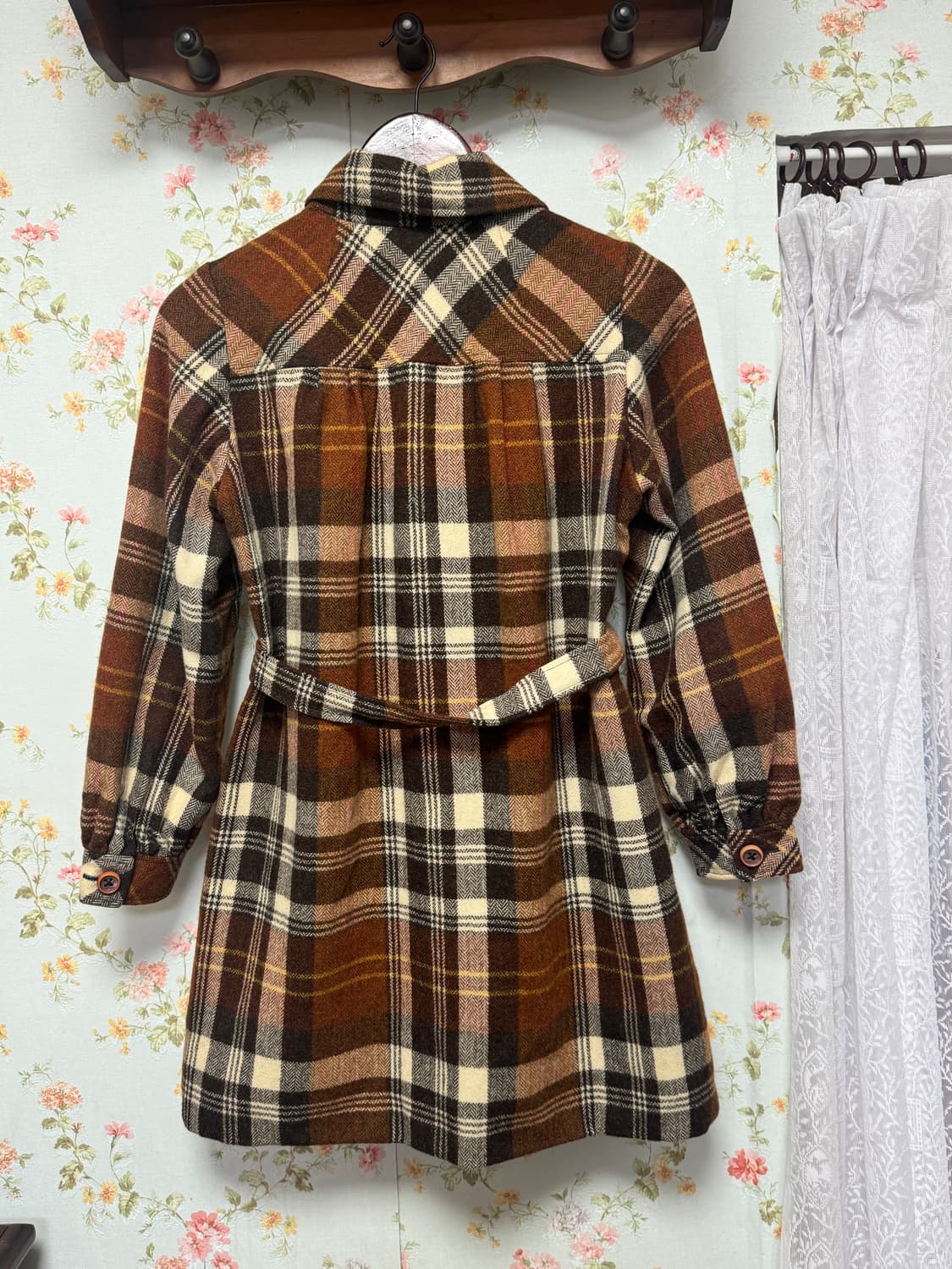 체크 카라 코트 상품이미지2