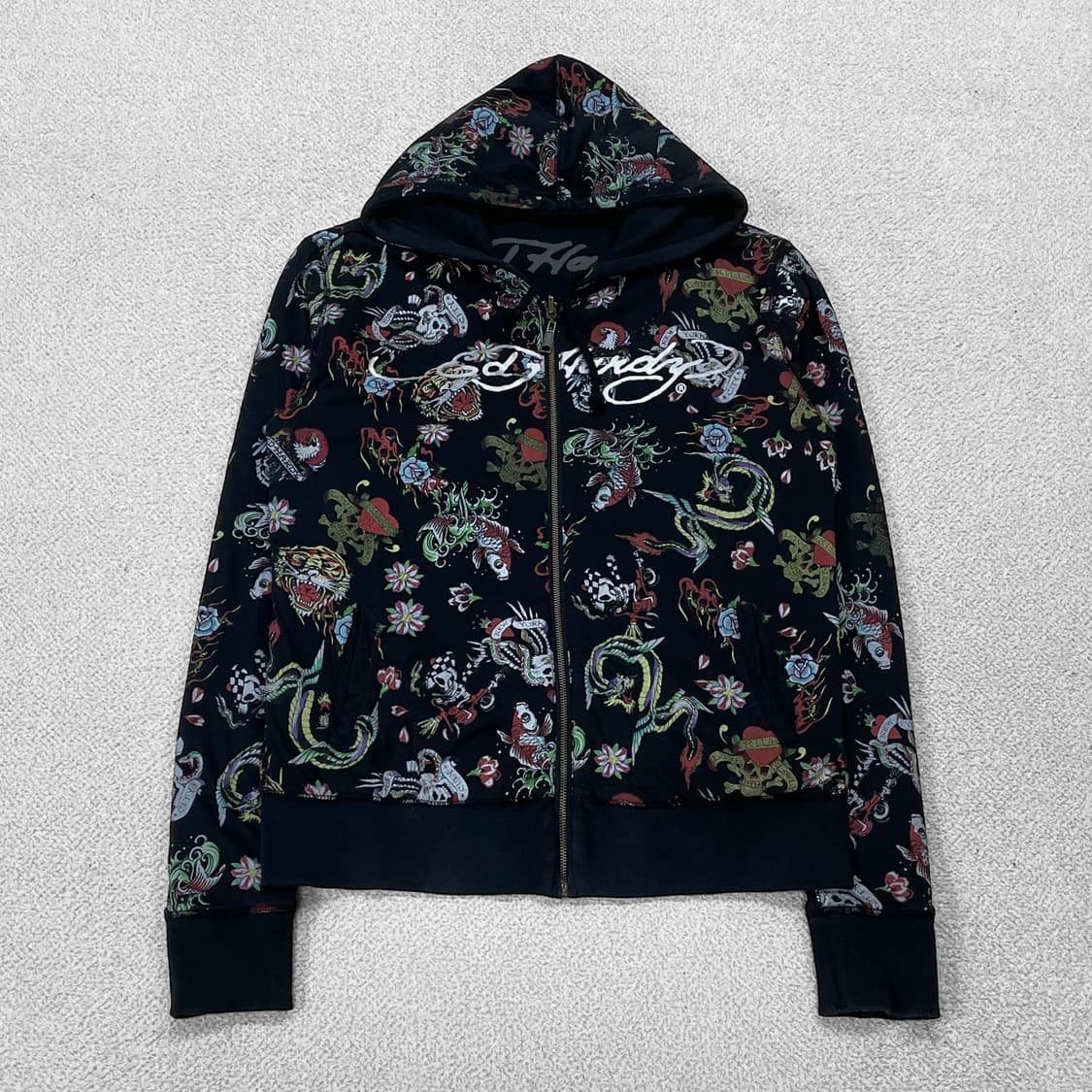 에드하디 Ed Hardy 리버시블 패턴 후드집업 상품이미지1