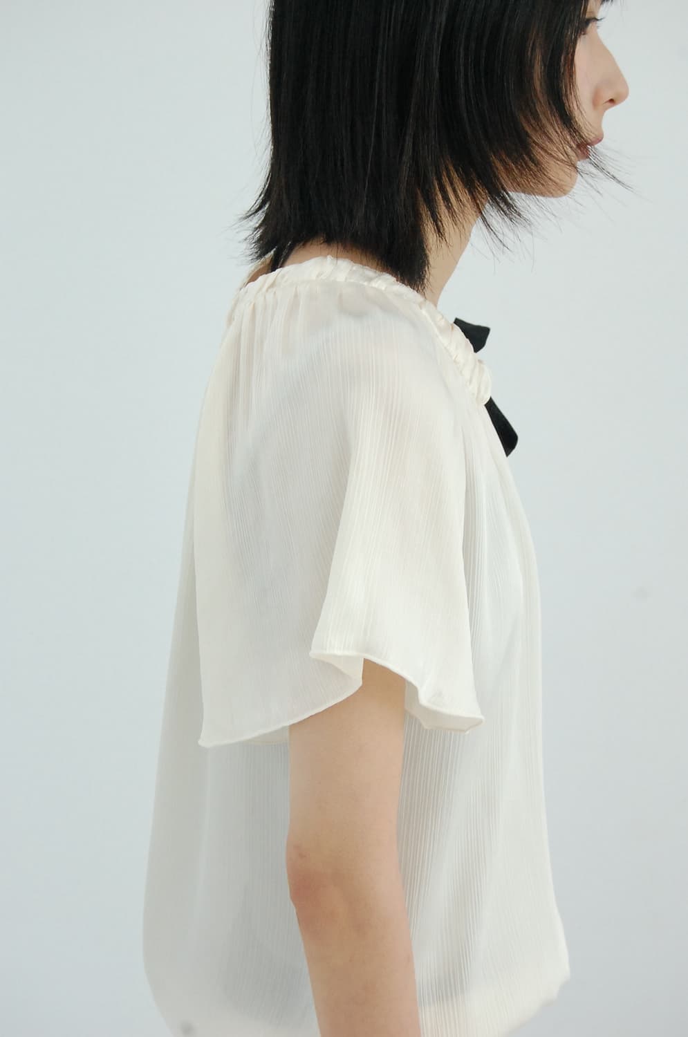 Natural beauty basic ribbon blouse 상품이미지4