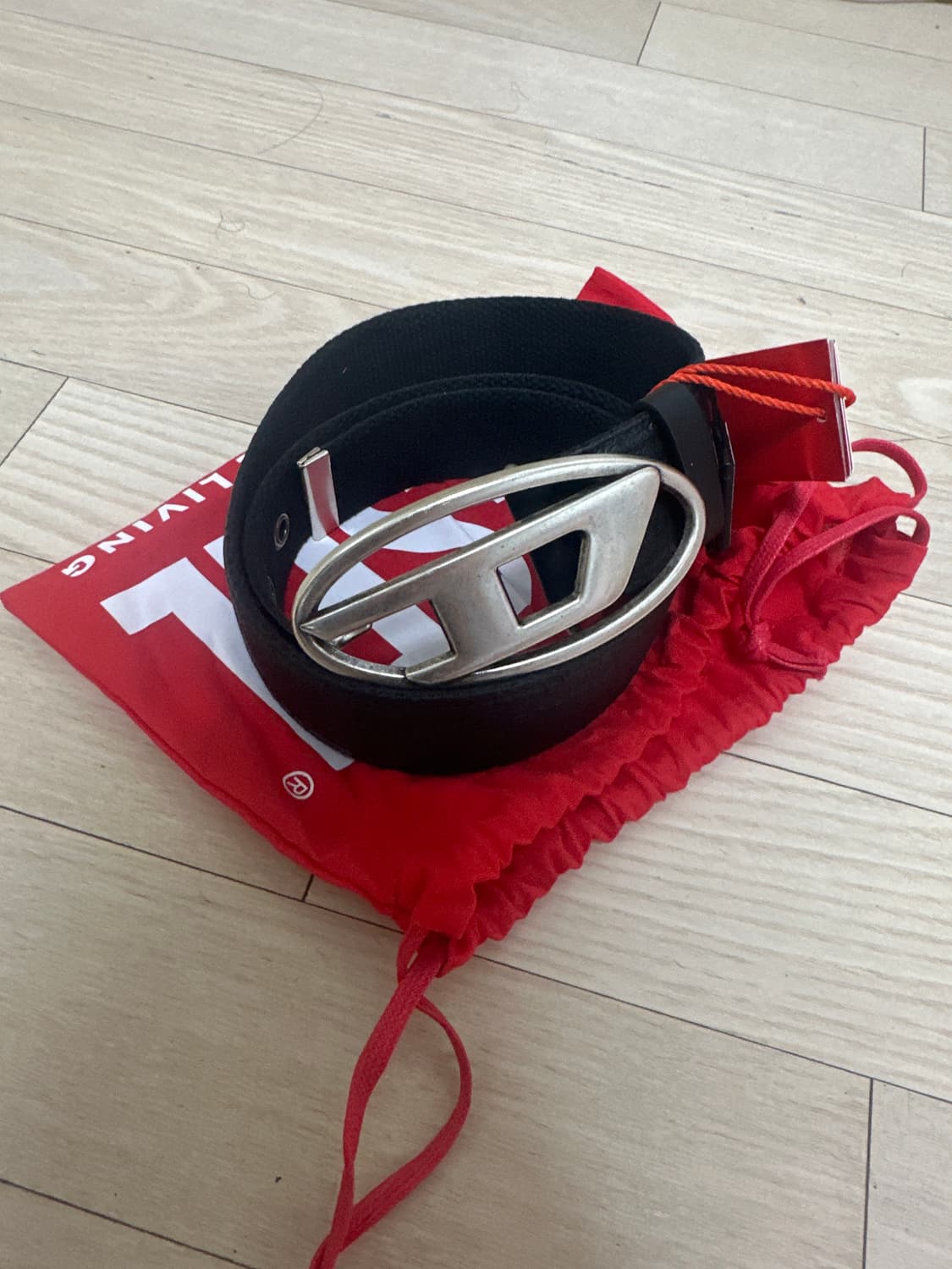 디젤 B-1DR 테이프 벨트 블랙 상품이미지2