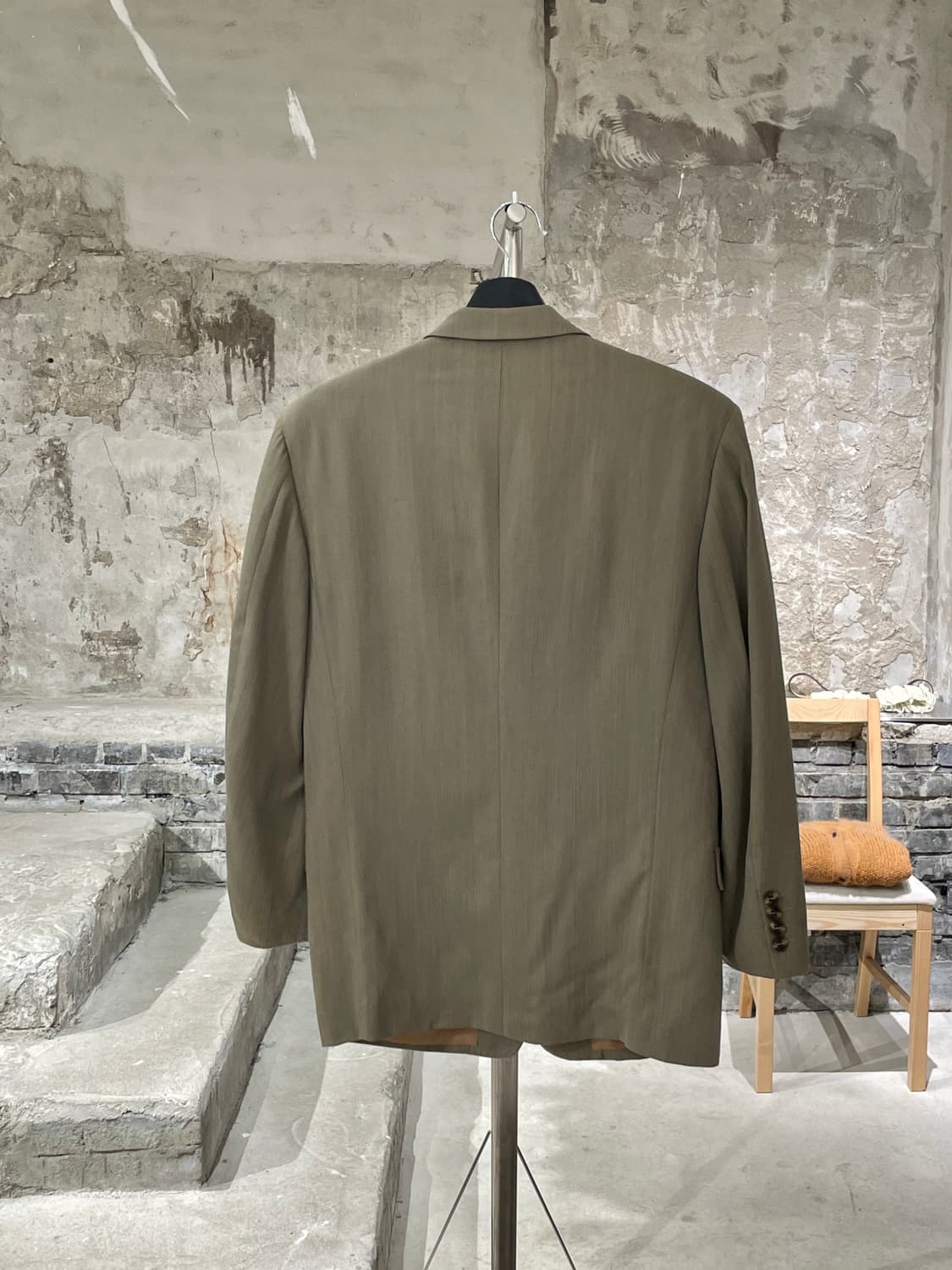 크리스찬 디올 무슈 라이트 카키 체크 2B 울 블레이저 상품이미지6