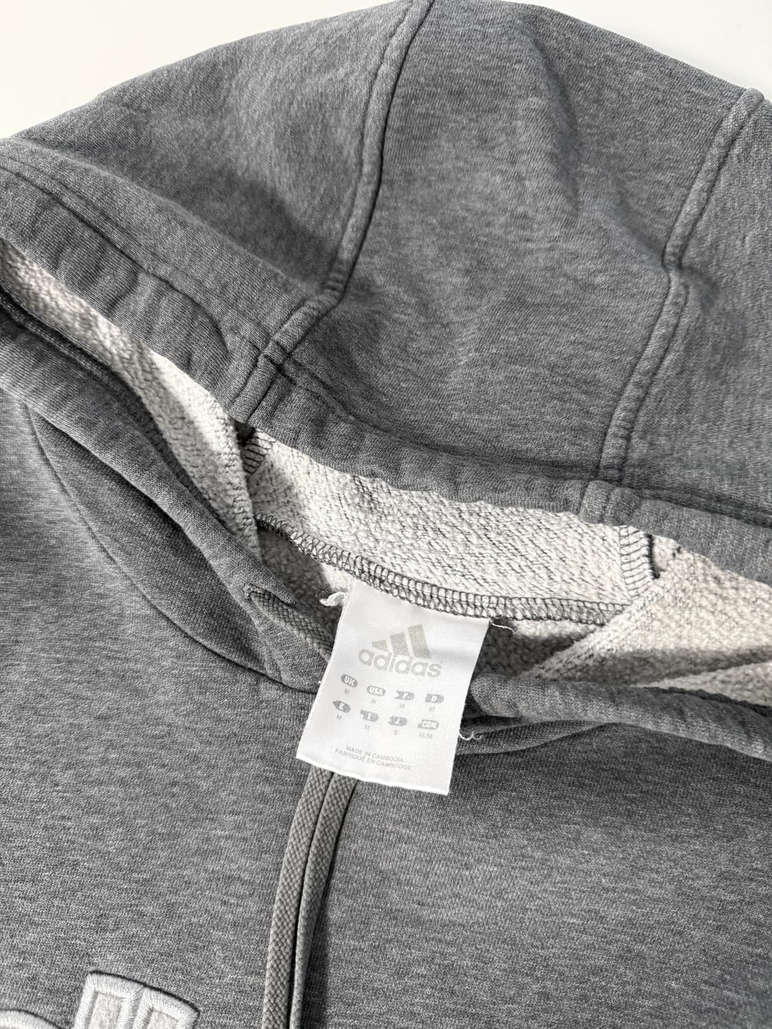 아디다스 오버핏 90‘s 빅로고 올드스쿨 그래이 스웻 후드  상품이미지3