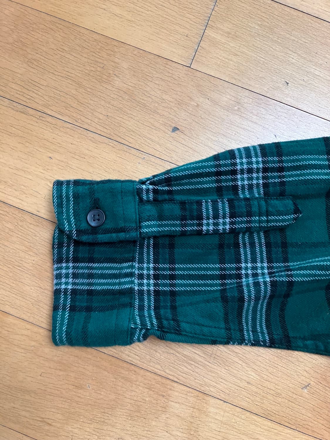 유니클로 플란넬 체크 셔츠 그린 3XL 상품이미지6