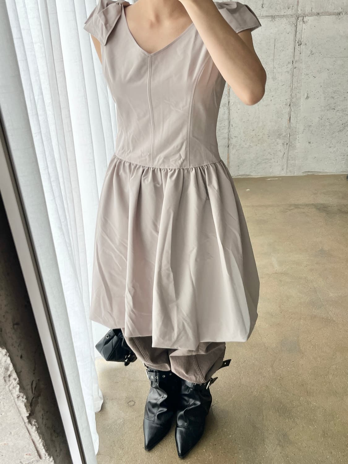 Rene 르네 리본 퍼프 원피스  상품이미지4