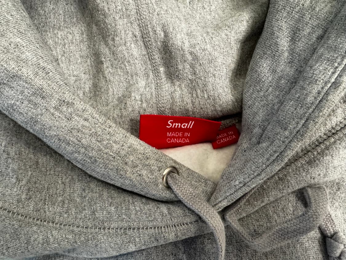 슈프림 SUPREME 박스로고 후드티 회/빨 S 사이즈 상품이미지3