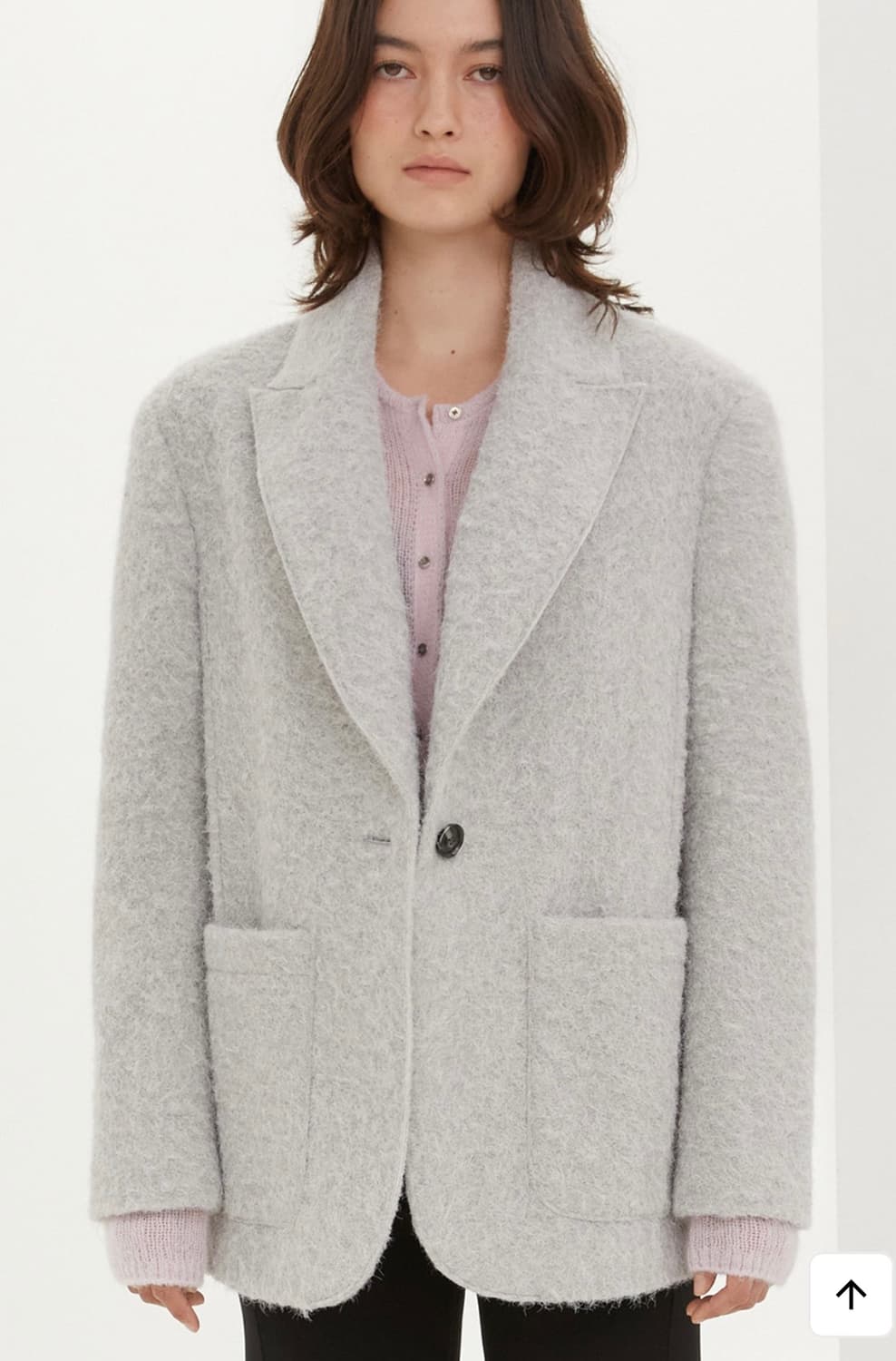 제이청 Hairy Wool Tailored Half Jacket (택O) 상품이미지3