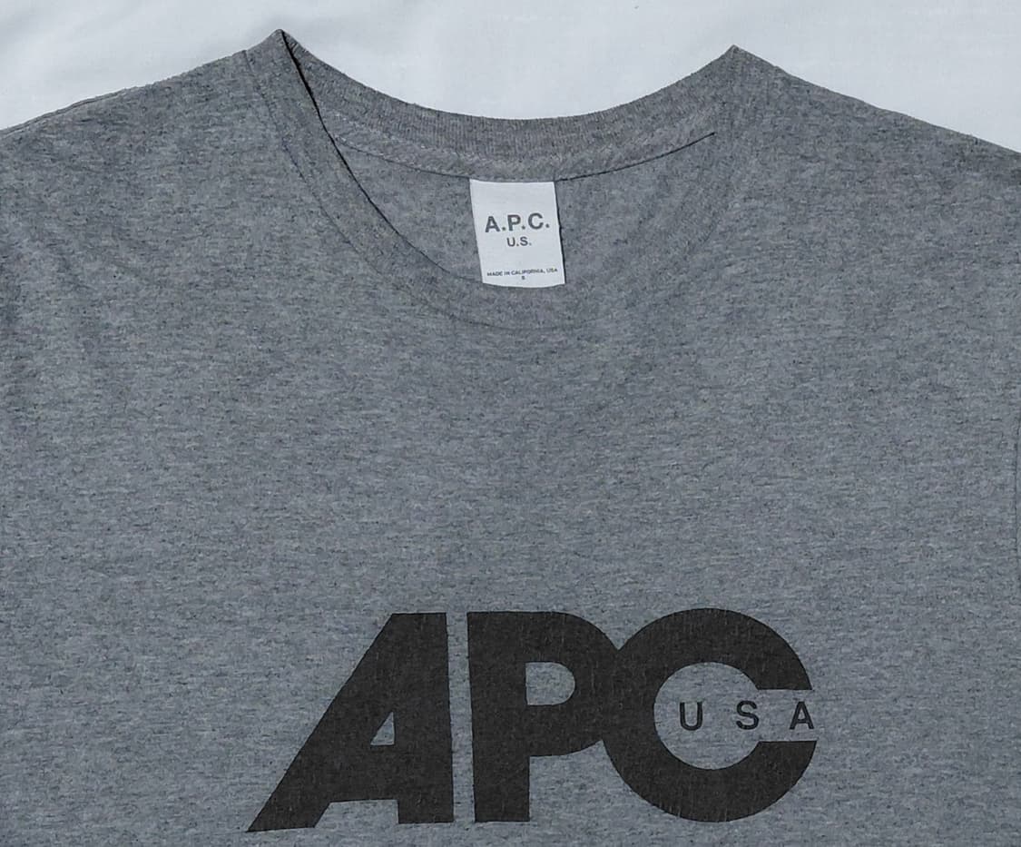 A.P.C. U.S. 로고 반팔 티셔츠 (멜란지 그레이 / S) 상품이미지2