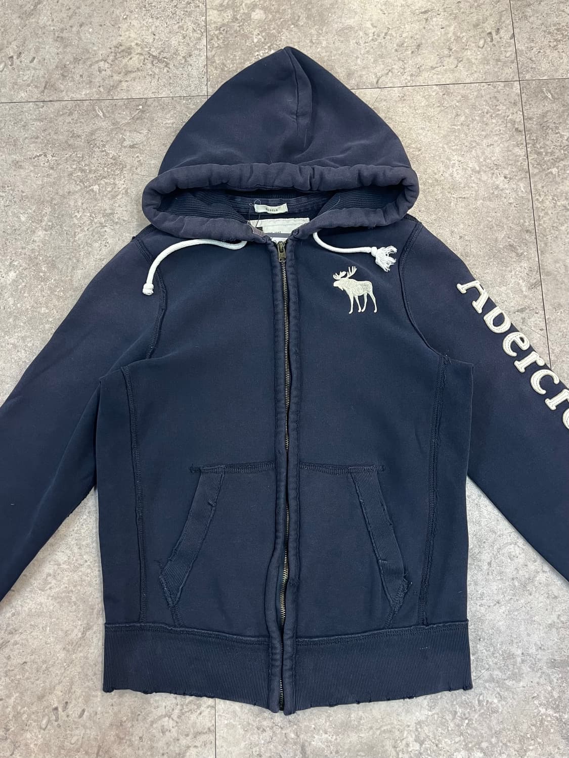 아베크롬비 기모 후드집업 네이비 M #csz3320 상품이미지5