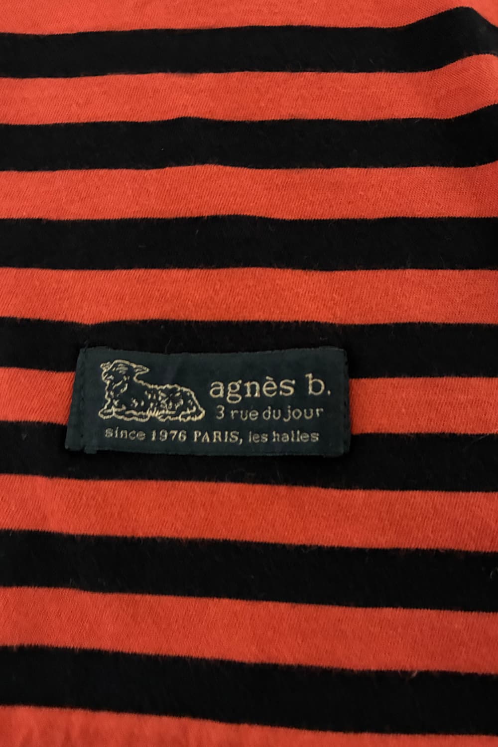Agnes B Orange Stripte Scarf 상품이미지2