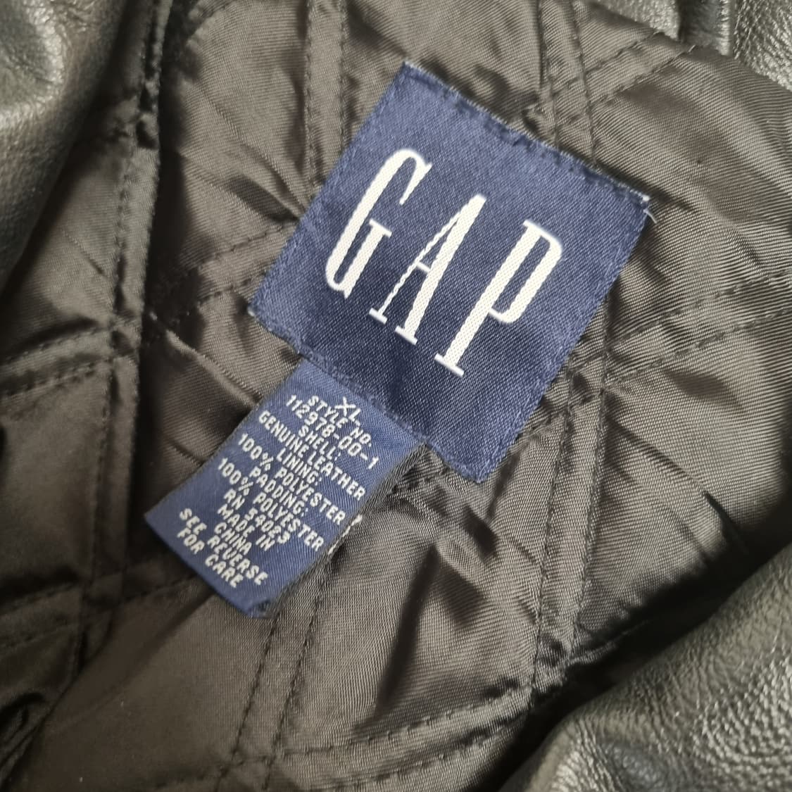 올드갭 싱글 라이더 레더 자켓 블랙(XL) 상품이미지3