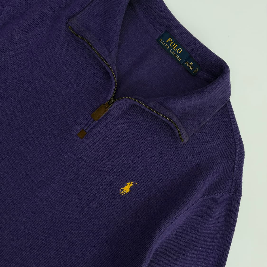 Polo 폴로 랄프로렌 퍼플 코튼 하프집업 니트 상품이미지3