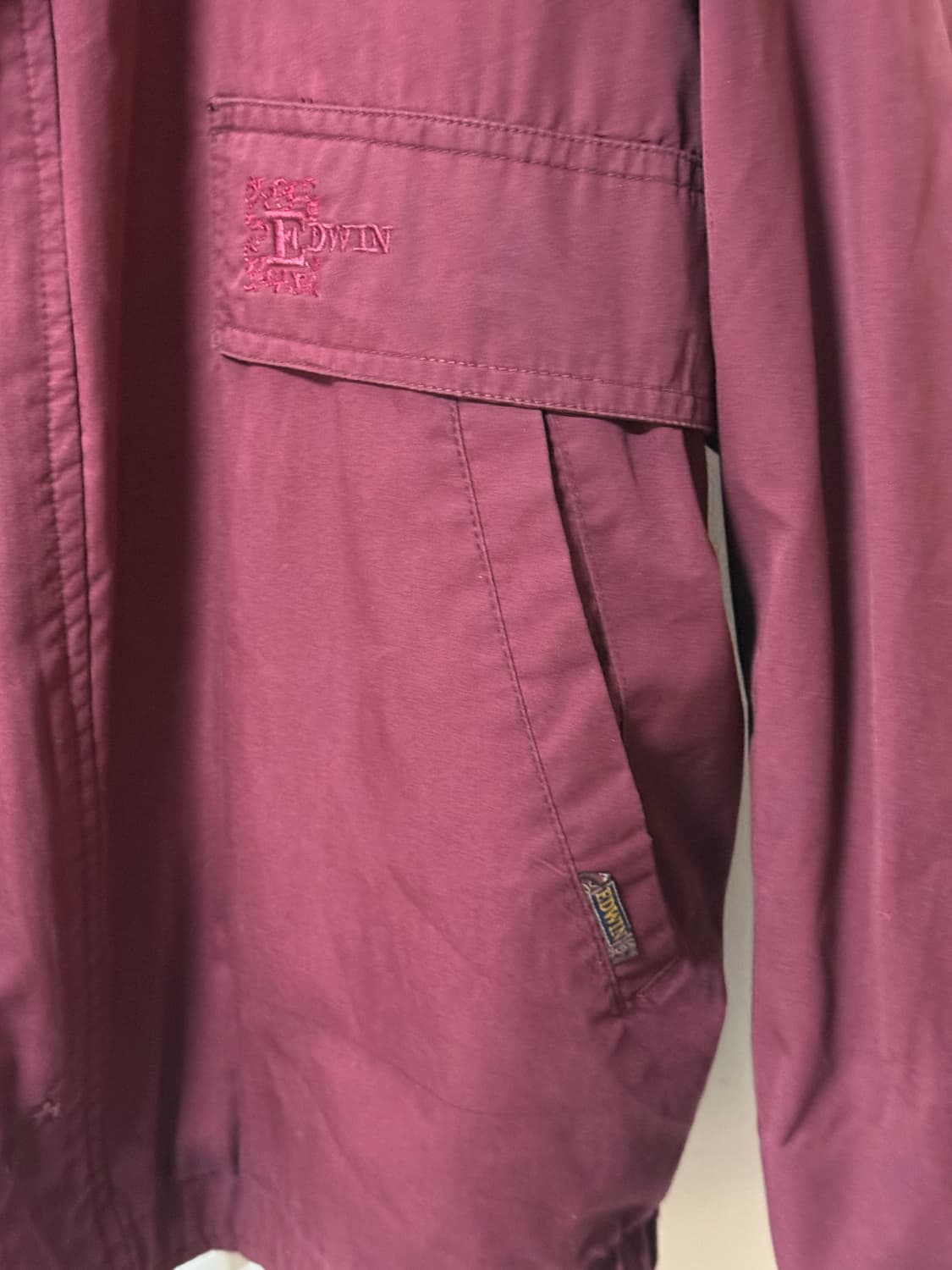 에드윈 빈티지 버건디 코튼 블루종 자켓 상품이미지5