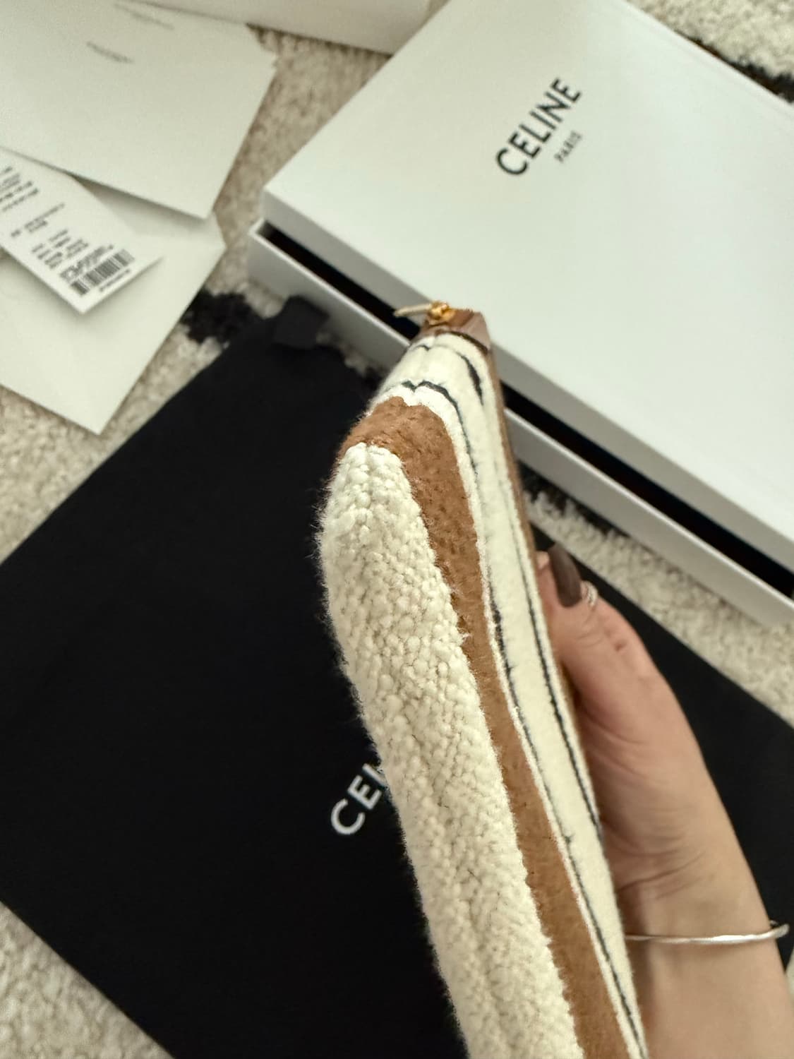 스트랩 파우치 - CELINE 자카드 스트라이프 텍스타일 상품이미지8