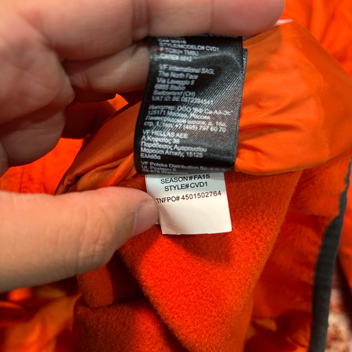 [2XL] 노스페이스 오렌지 경량 패딩자켓 상품이미지9