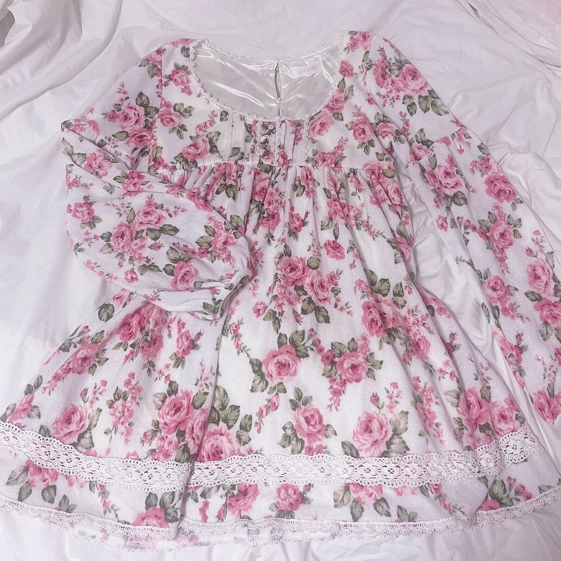 리즈리사 플로럴 플라워 미니 원피스 히메갸루 로걀 빈티지 히메카지 상품이미지1