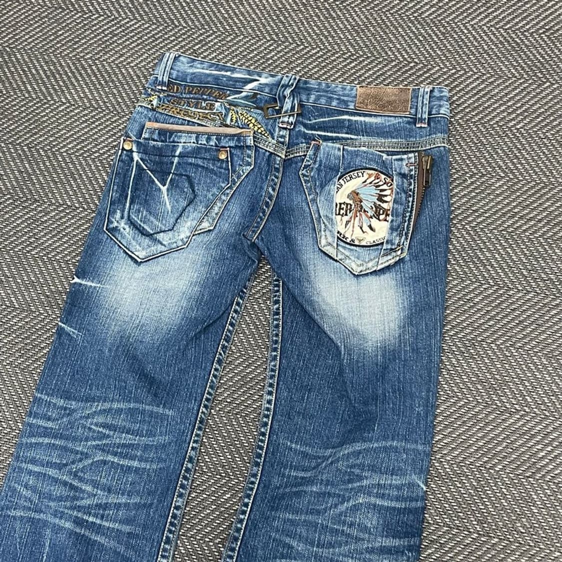 레드페퍼 펑크 워싱 데님 팬츠 v0177 상품이미지5