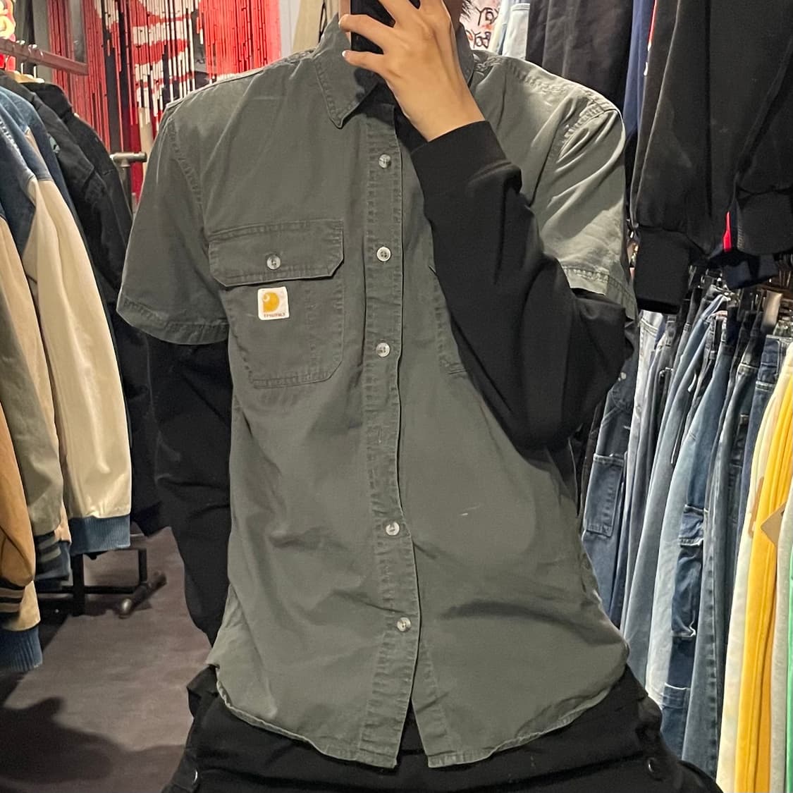 [IM] carhartt 칼하트 그레이 반팔셔츠 상품이미지3