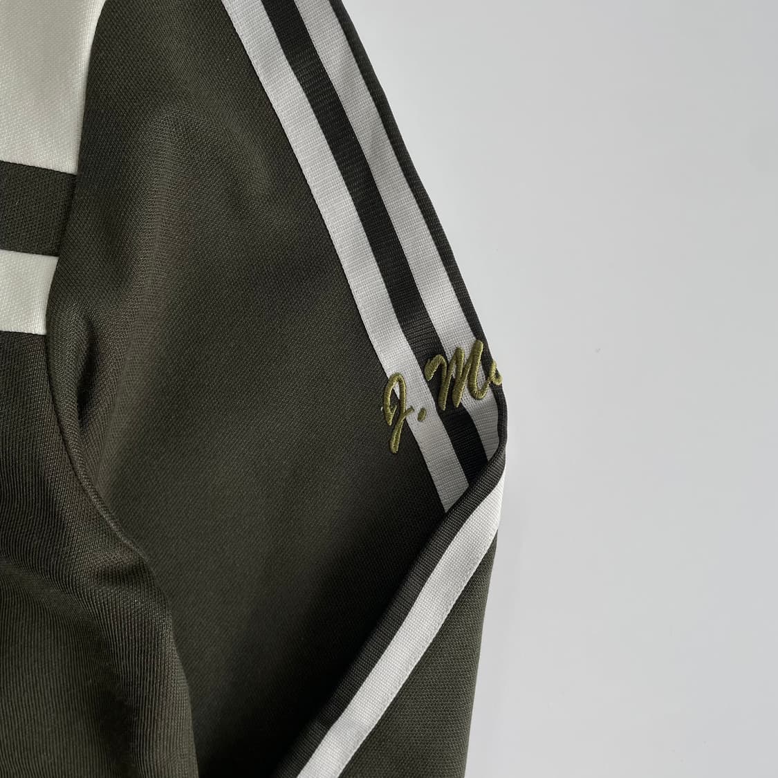 Adidas 아디다스 00‘s 카키 아이보리 배색 배켄자우어 트랙탑 자켓 상품이미지4