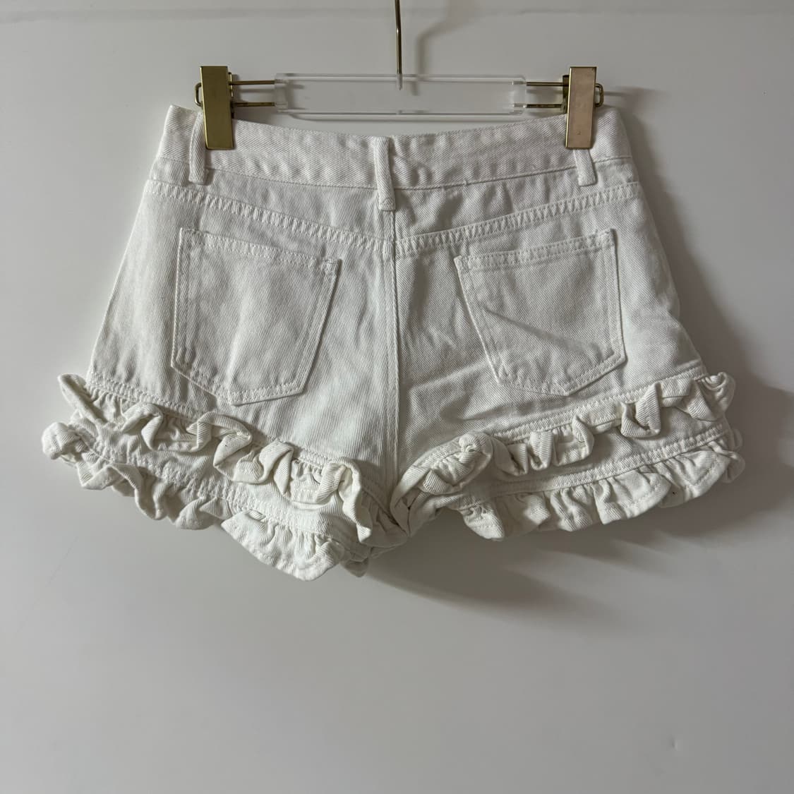 새상품 여자 밑단 프릴 면 반바지 S 상품이미지3